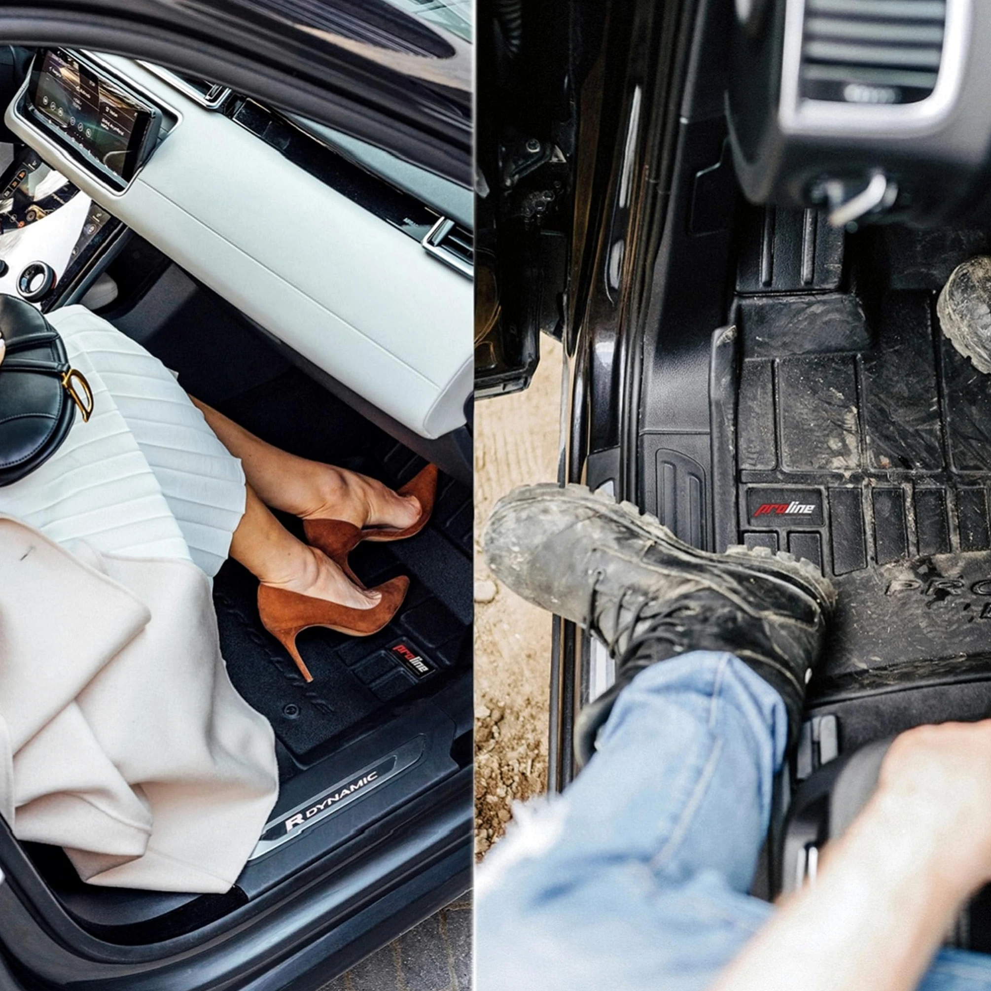 Alfombrillas de Goma 3D Pro-Line BMW 5 E60 | E61 2003-2010 | Accesorios Coche Alfombra Goma Suelo Premium