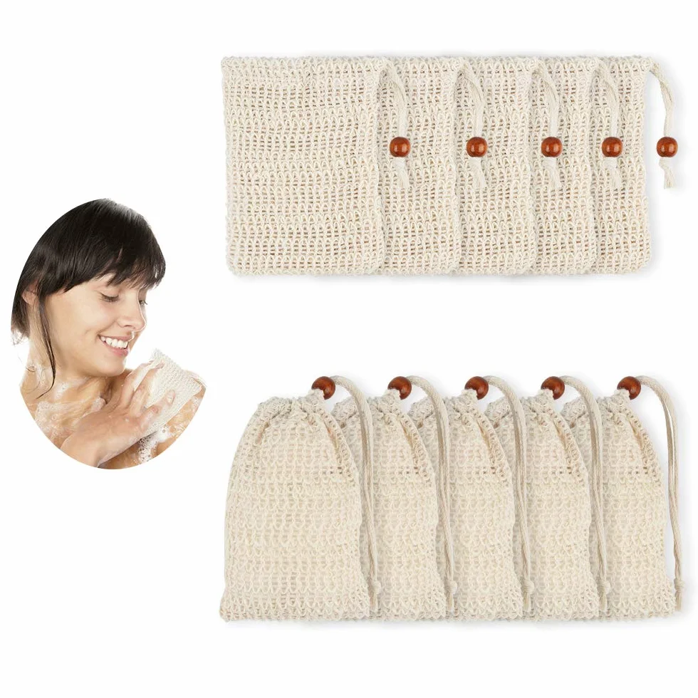 Bolsas de Jabón Natural de Sistal para Ducha - Exfoliación y Masaje - 10 Piezas