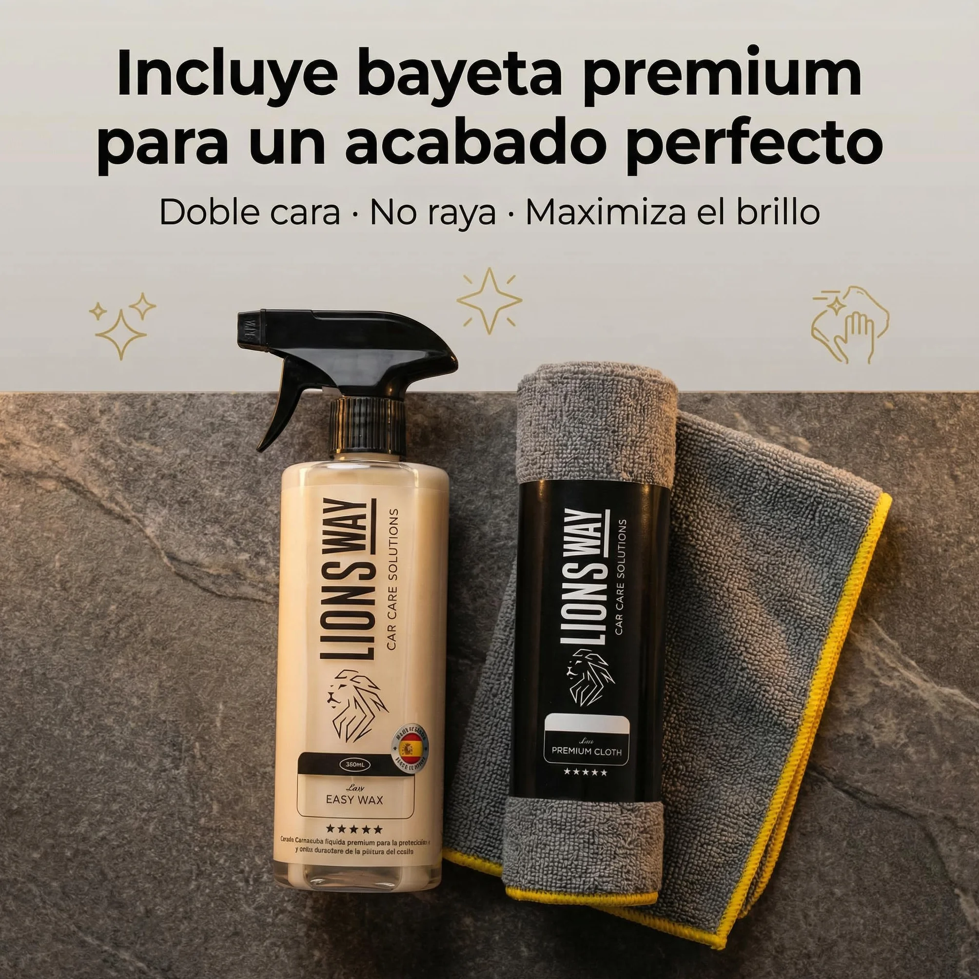 Cera de Carnauba para Coche 100% Pura - Tratamiento Cerámico e Hidrofóbico, Sin Silicona, Cera Líquida Alto Brillo, Sellador de Pintura Exterior, 500ml
