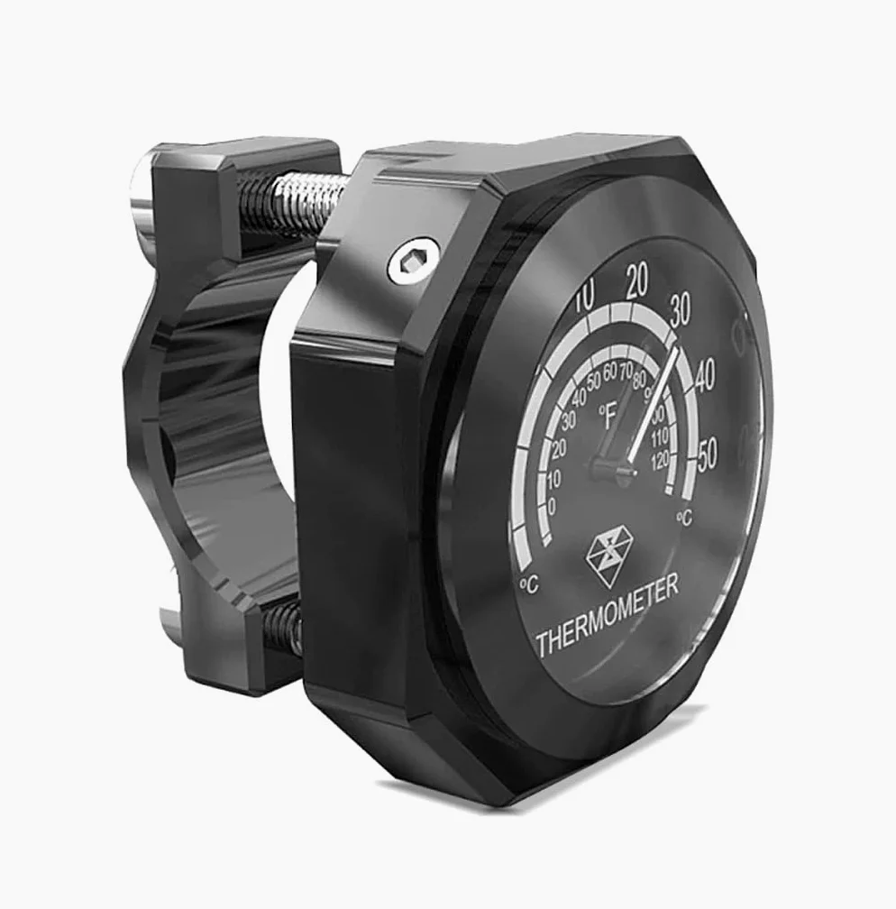 Termómetro Manillar Moto + Soporte Manillar Craftride LK2 Negro