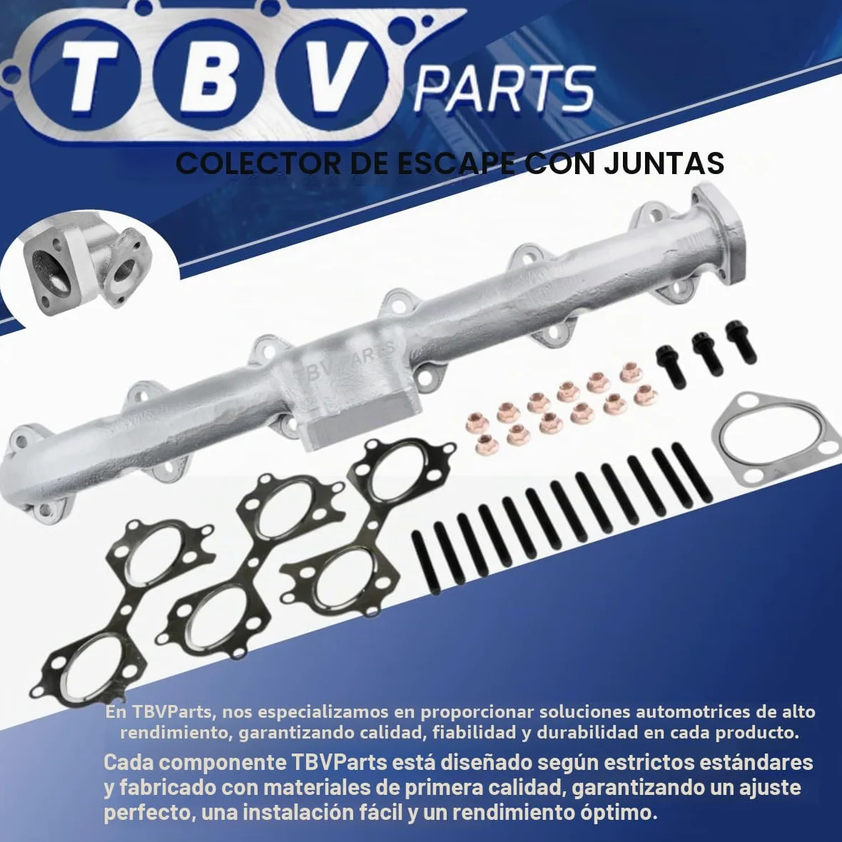 Colector De Escape 11622248166 Mas Juego De Juntas 18407788422 Hecho De Hierro Dúctil 11627788422 Compatible Para E60 E61 E65 X5 3.0d 2.5d M57 M57N 325d 330d 525d