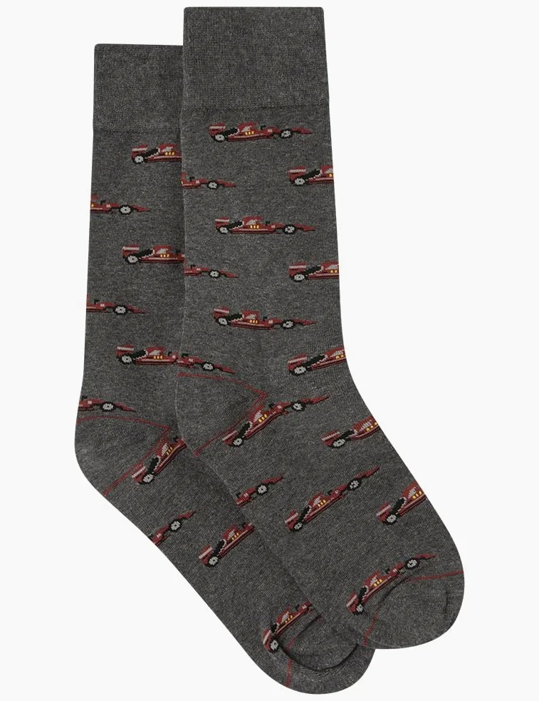 SPRINGFIELD Calcetines Estampados Hombre Formula 1 Orange Cars