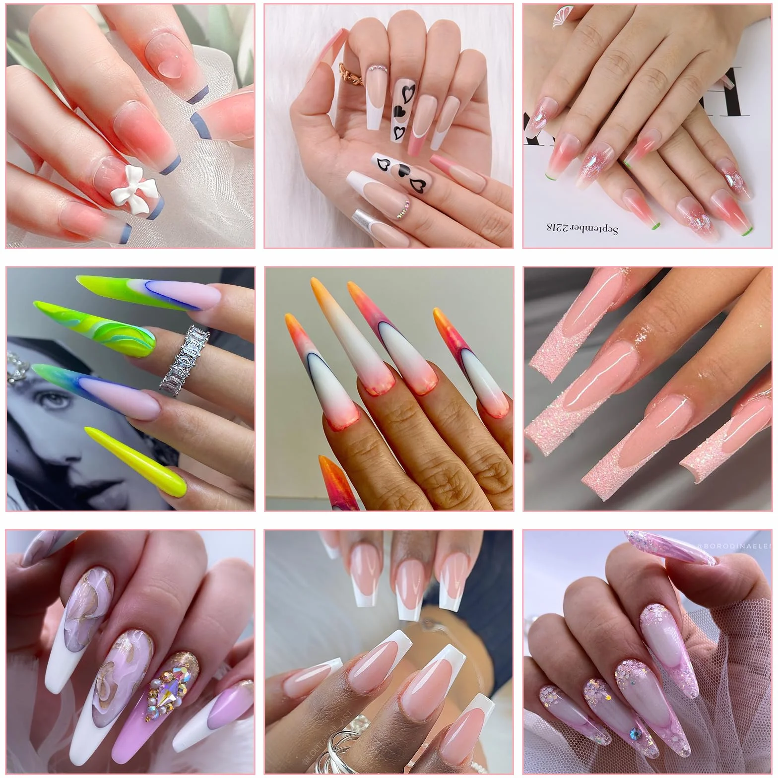 Bandeja de papel de manicura 100 hojas para extensión de uñas