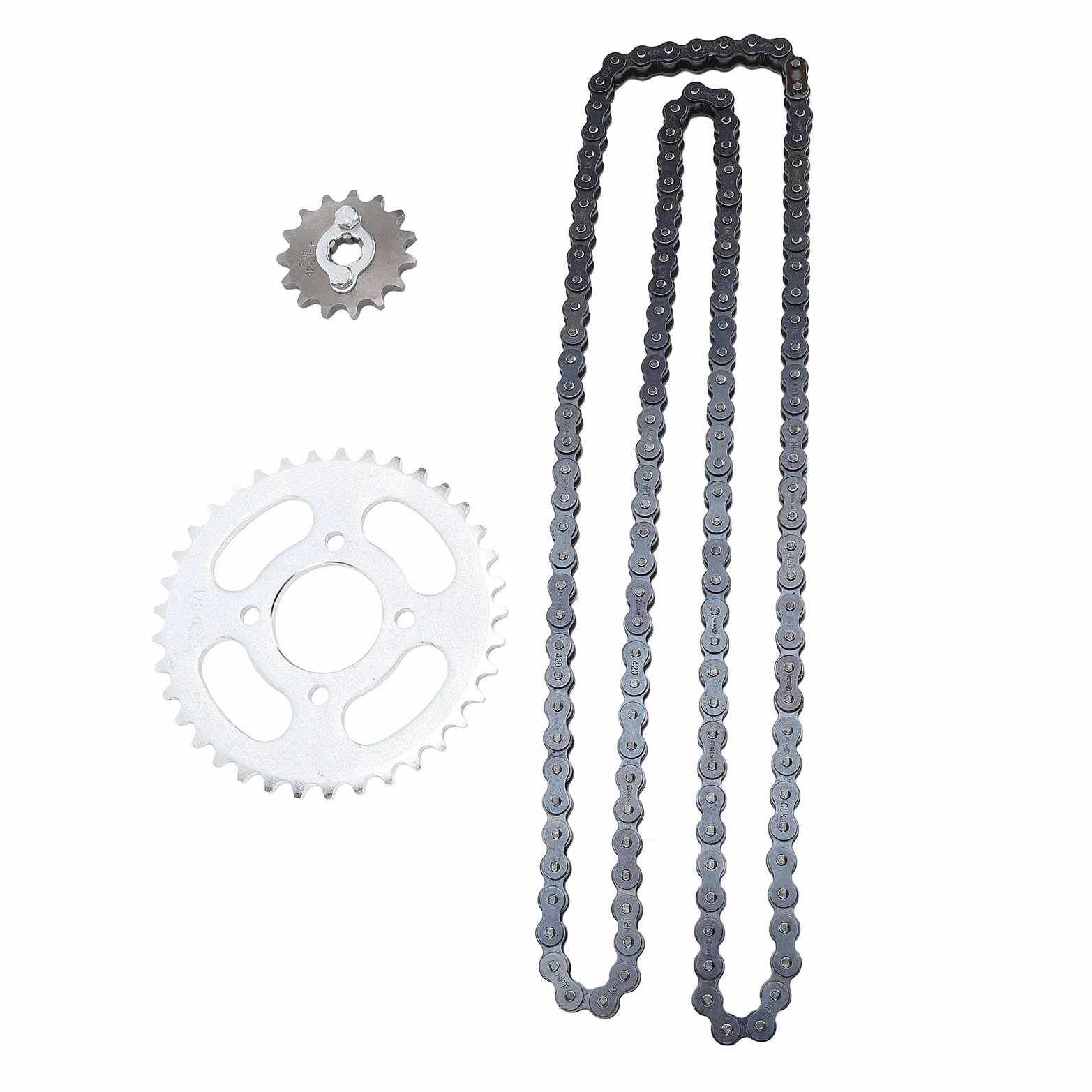 Juego de Cadena de Piñón de Aleación de Acero 420 15T 37T para ATV Quad Bike