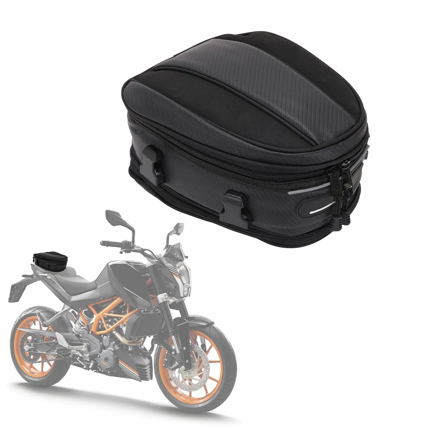 Bolsa Moto Asiento Trasero Multifuncional Polipiel Estilo Deportivo