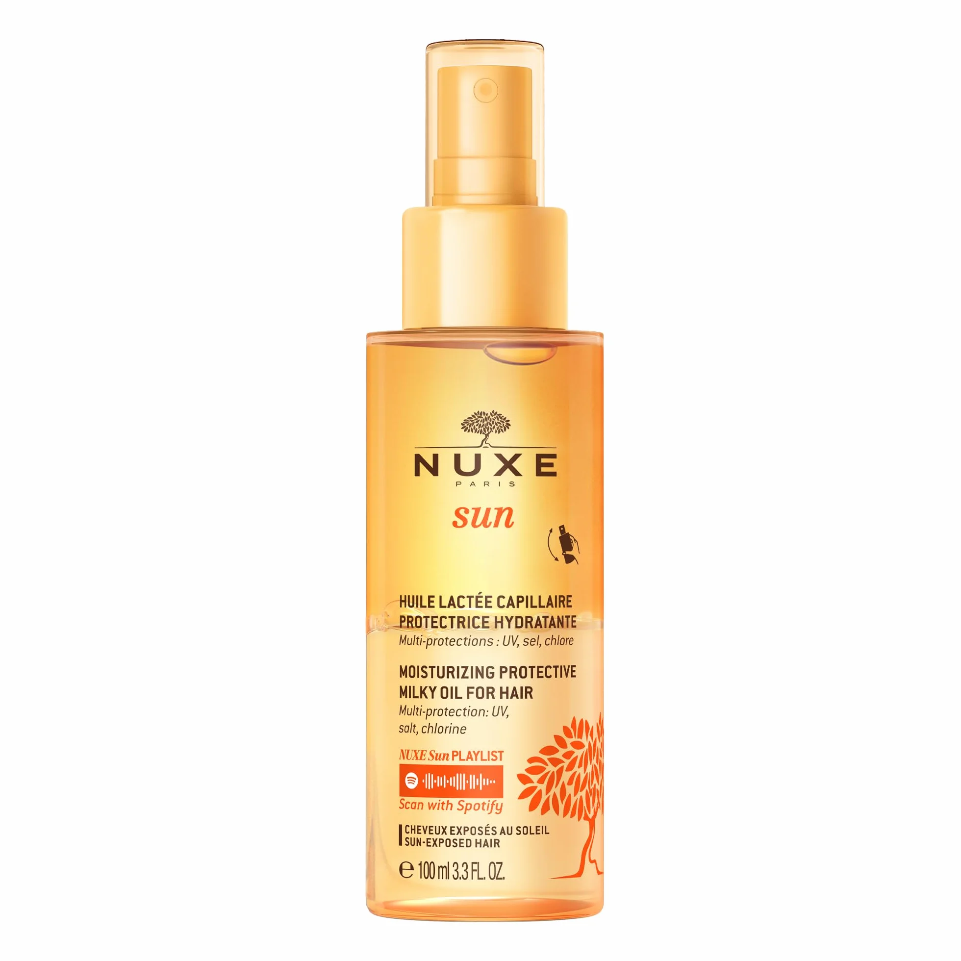 Nuxe Sun Huile Lactée Capillaire Protectrice Hydratante 100 ml
