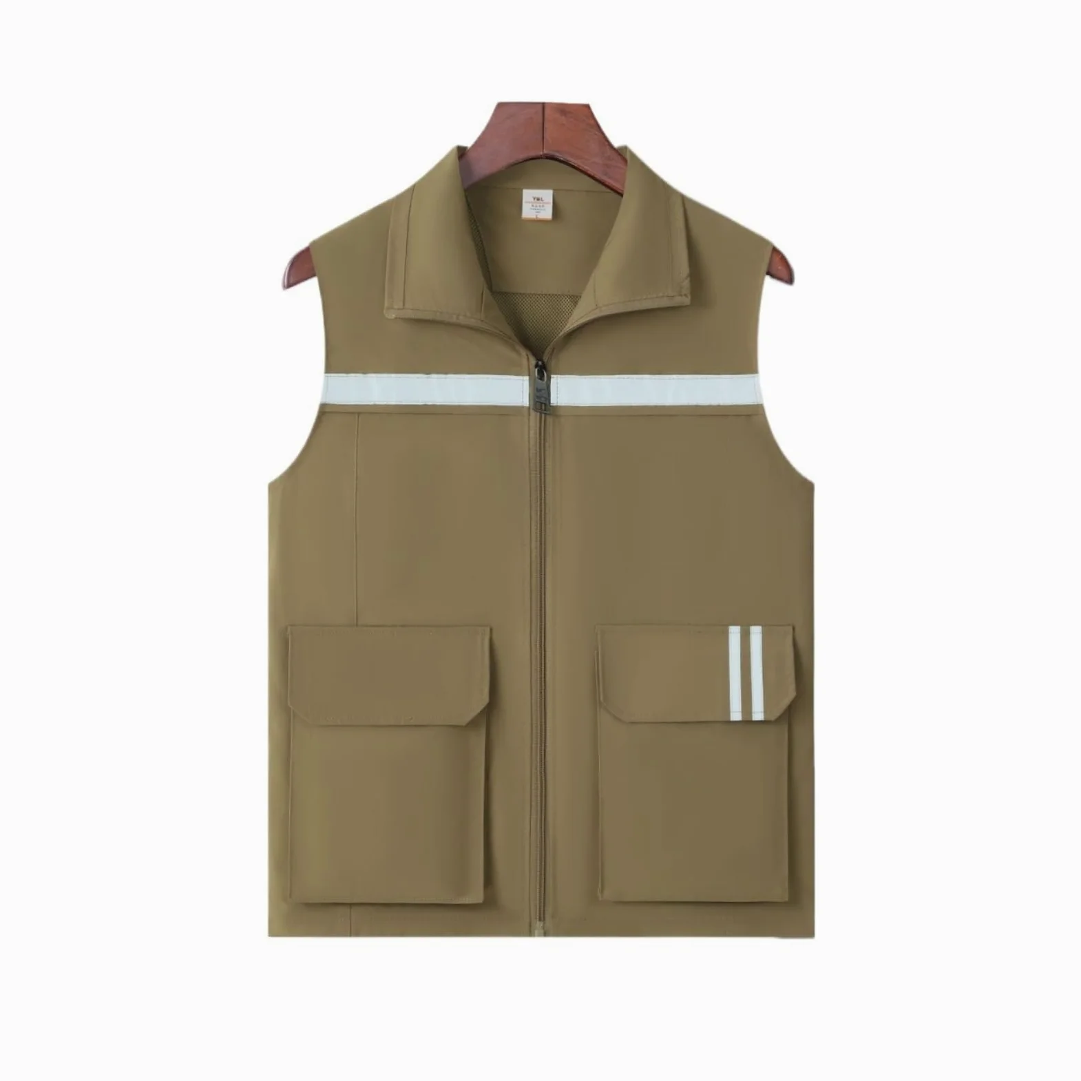 Chaleco Reflectante Impermeable For Exteriores, Ideal For La Seguridad En El Trabajo Nocturno.