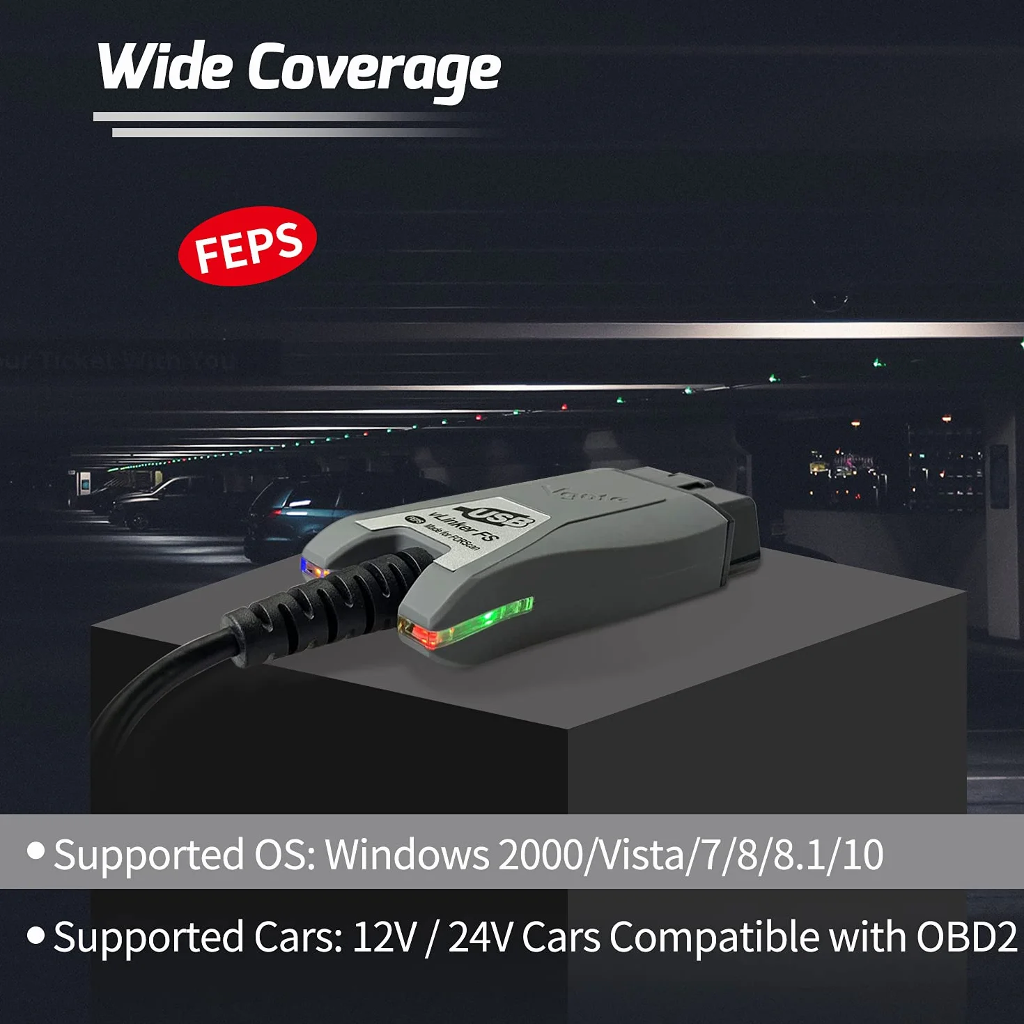 Vgate vLinker FS Adaptador USB OBD2 para for-Scan HS/MS-Can Auto Switch | HS/MS-CAN, interruptor automático