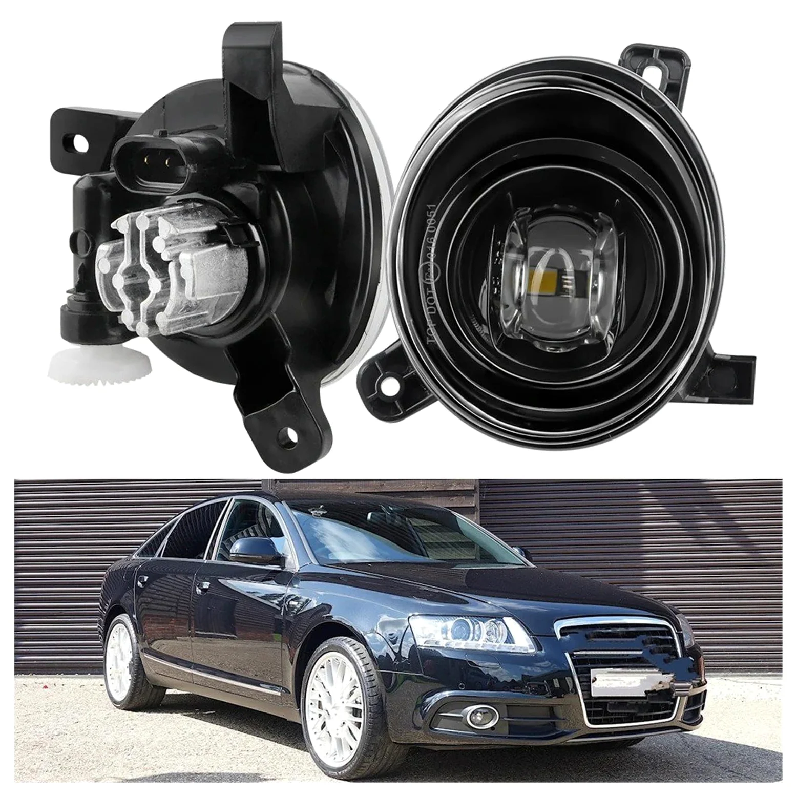 SANCAK Para A6 S6 Para C6 4F Estate/Sedan 2009-2011 (no Apto Para Allroad Para Quattro) 2 X Lente LED Canbus Conjunto Luz Antiniebla 30W H11 Antiniebla Delantero(Only Fog Light)