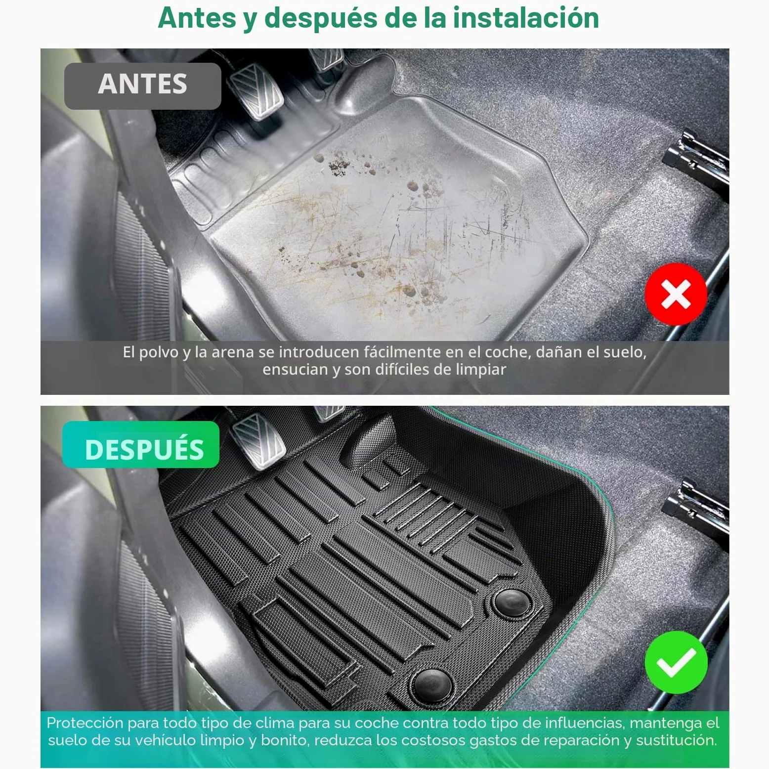 GAFAT Nuevo Suzuki Jimny 2021-2024 2025 JB64/JB74 (Manual) Alfombrillas Delanteras, Jimny 2023 Alfombrillas de Goma TPE para Todo de Clima, Originale 3D Escaneo Borde Alto, Suzuki Jimny Accesorios