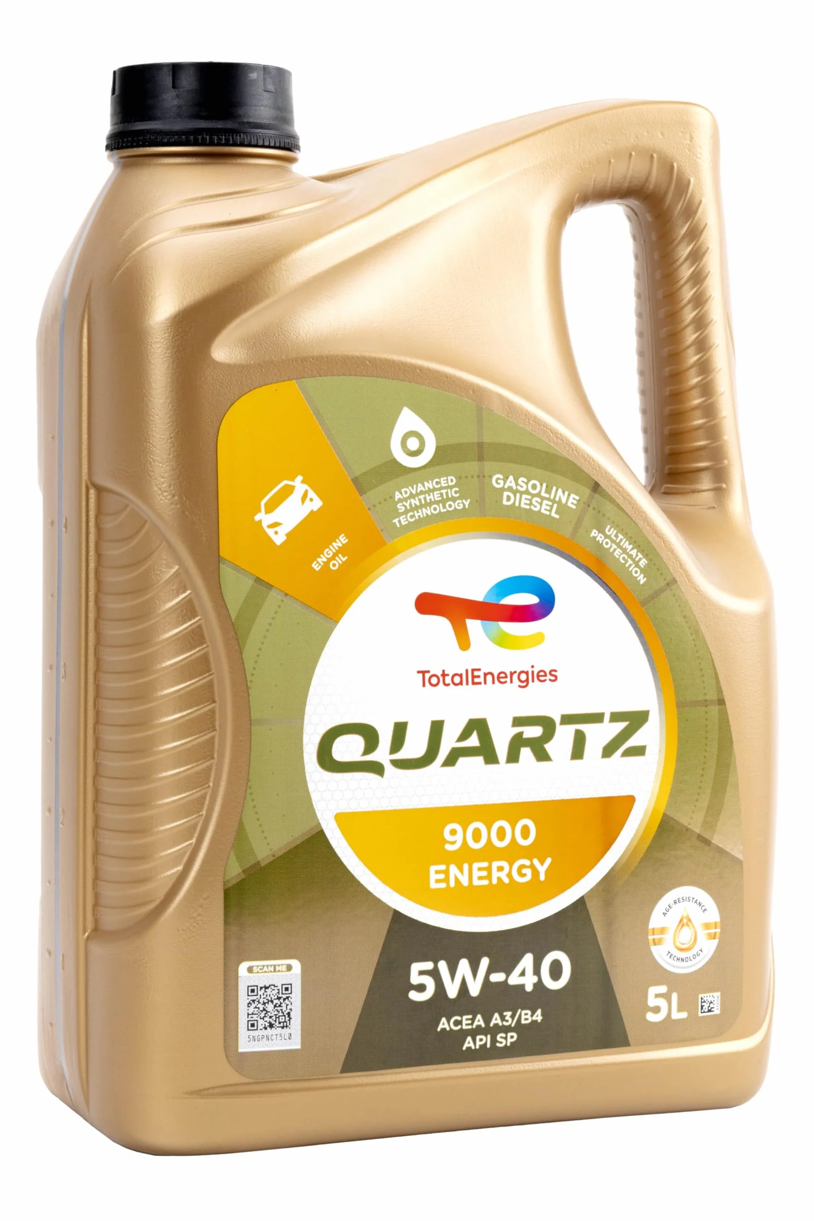 Total Aceite Lubricante de Motor Total Quartz 9000 Energy 5W-40 5 Litros