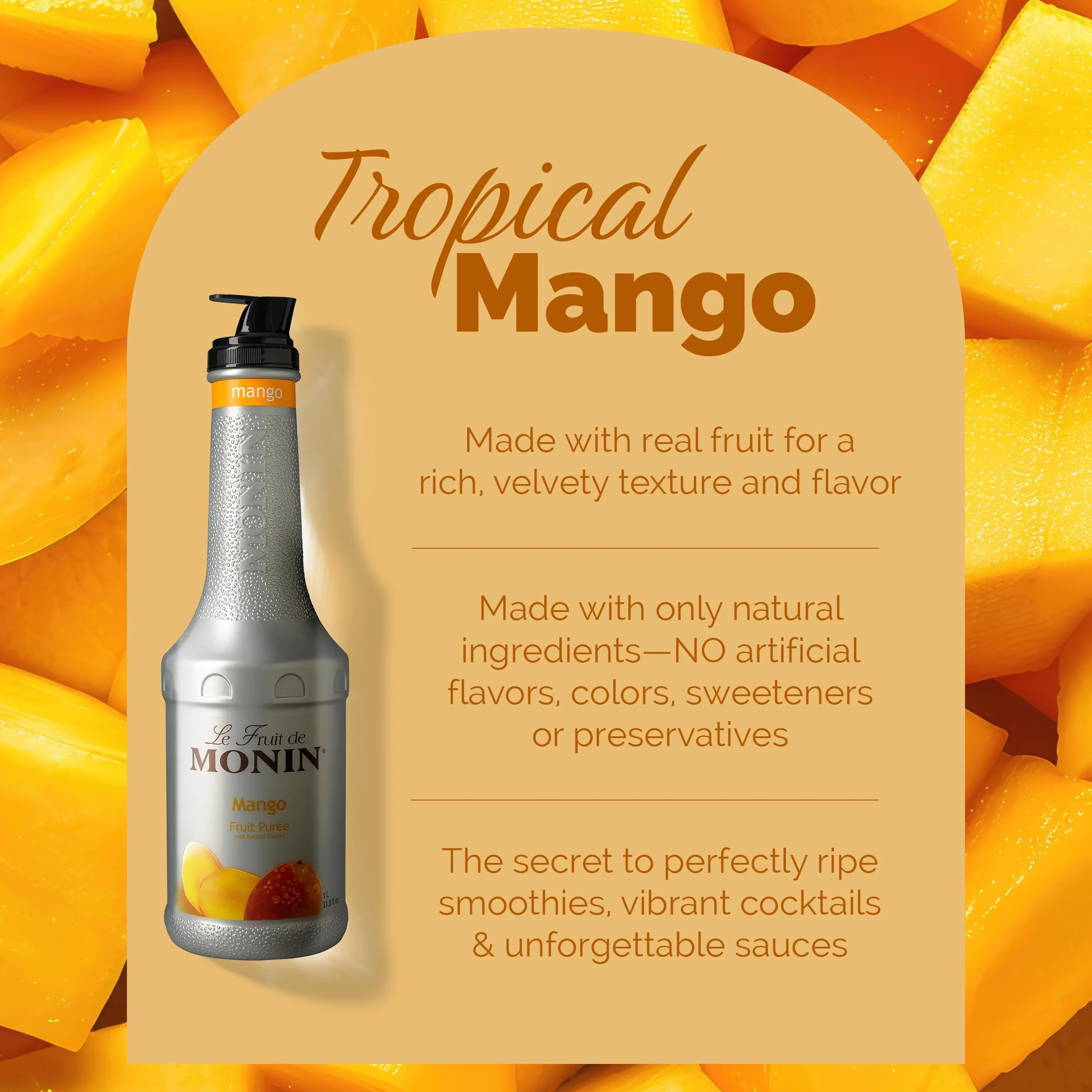 Monin Mango Fruit Puree 1 Liter