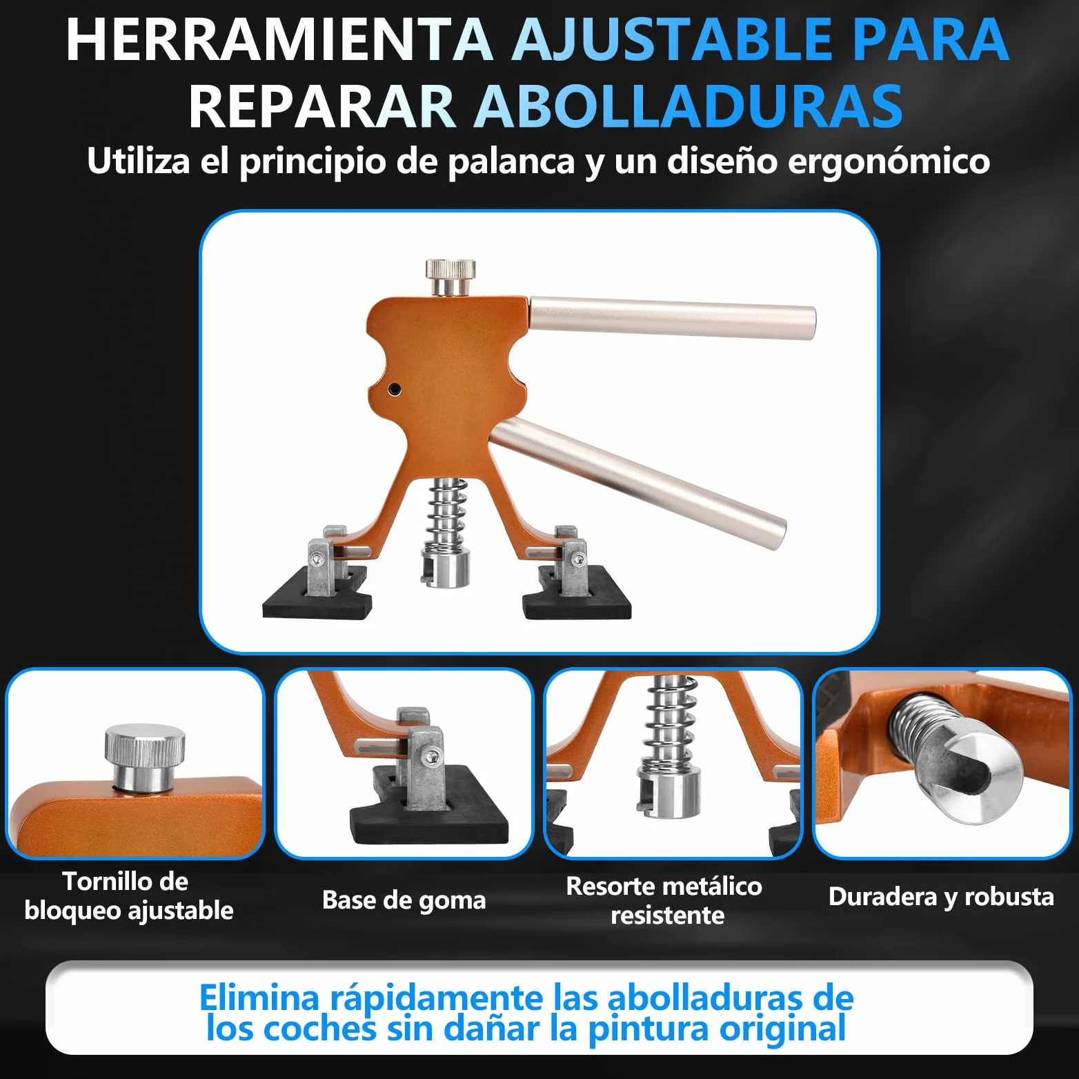 Kit Extractor Abolladuras Coche 119Pcs - Sacabollos Coche Ventosa Kit Sin Pintura Herramienta de Reparación Chapa Kit de Quita Desabollado para Reparación Daños Granizo Automóviles