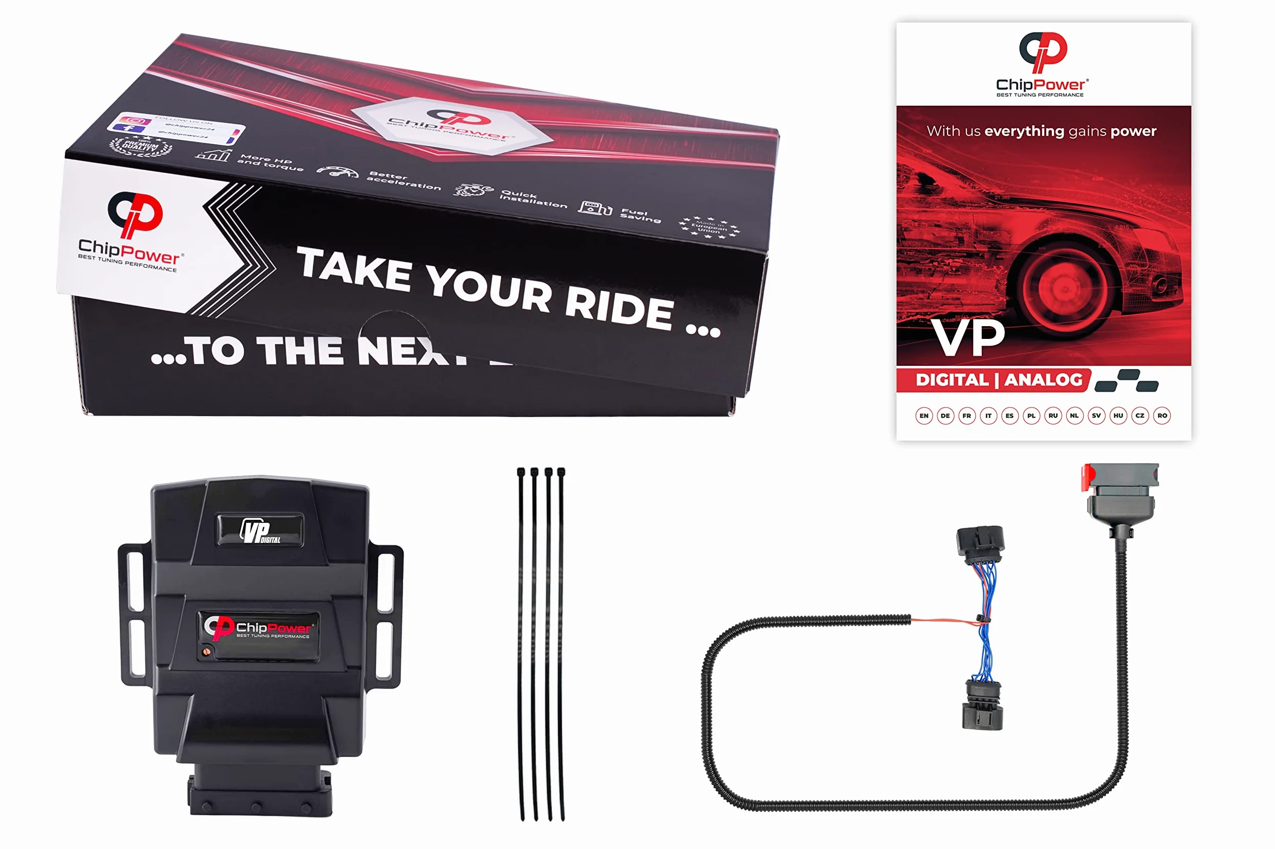 ChipPower Chip de Potencia VPd al coche para Seat Ibiza Toledo Leon Cordoba 1.9 TDI 1993-2006 Tuning Box Diesel ChipBox Más Potencia del Coche y Menor Consumo de Combustible