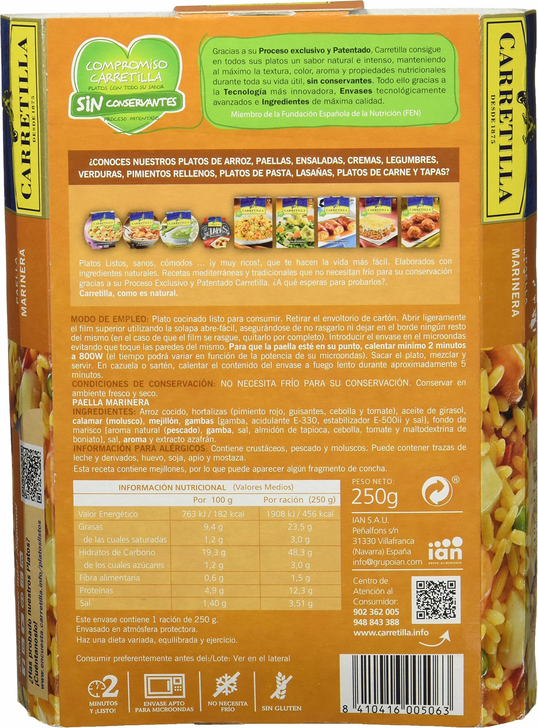 Carretilla Paella Marinera 250 g