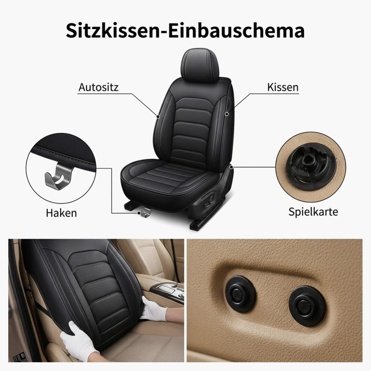 Fundas Asientos Coche Universal para Renault Austral 2024-2026,5 Asientos-Delanteros y Traseros Compatibles con Airbags Laterales, Material Piel Impermeable-Gris