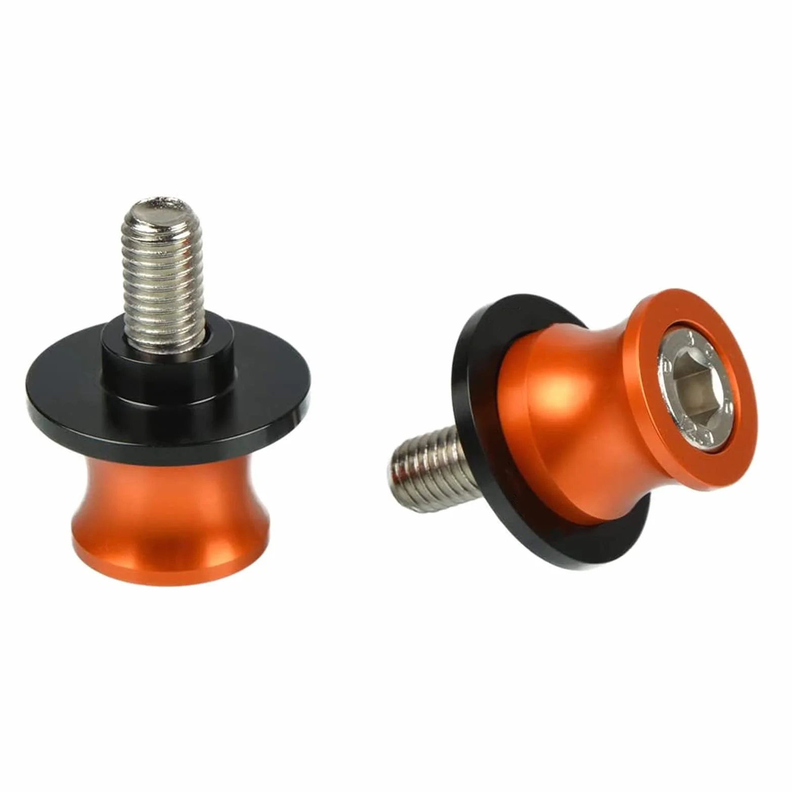CNC Aluminio Diabolos M10 Basculante de Deslizadores Tornillos del Soporte para Duke 125 200 2012-2015 Duke 390 2013-2015-Naranja