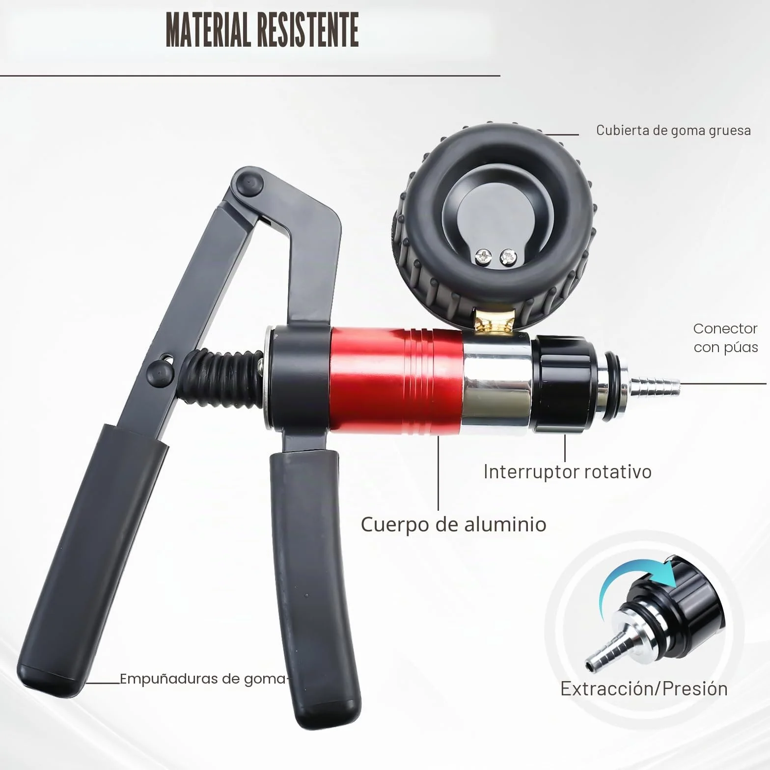 BOOMSTART 21 Piezas Equipo de Purga de Frenos, Probador de Bomba de Vacío de Freno con Manómetro, Adaptadores para Coche Vehículo Automotriz, Camión y Moto