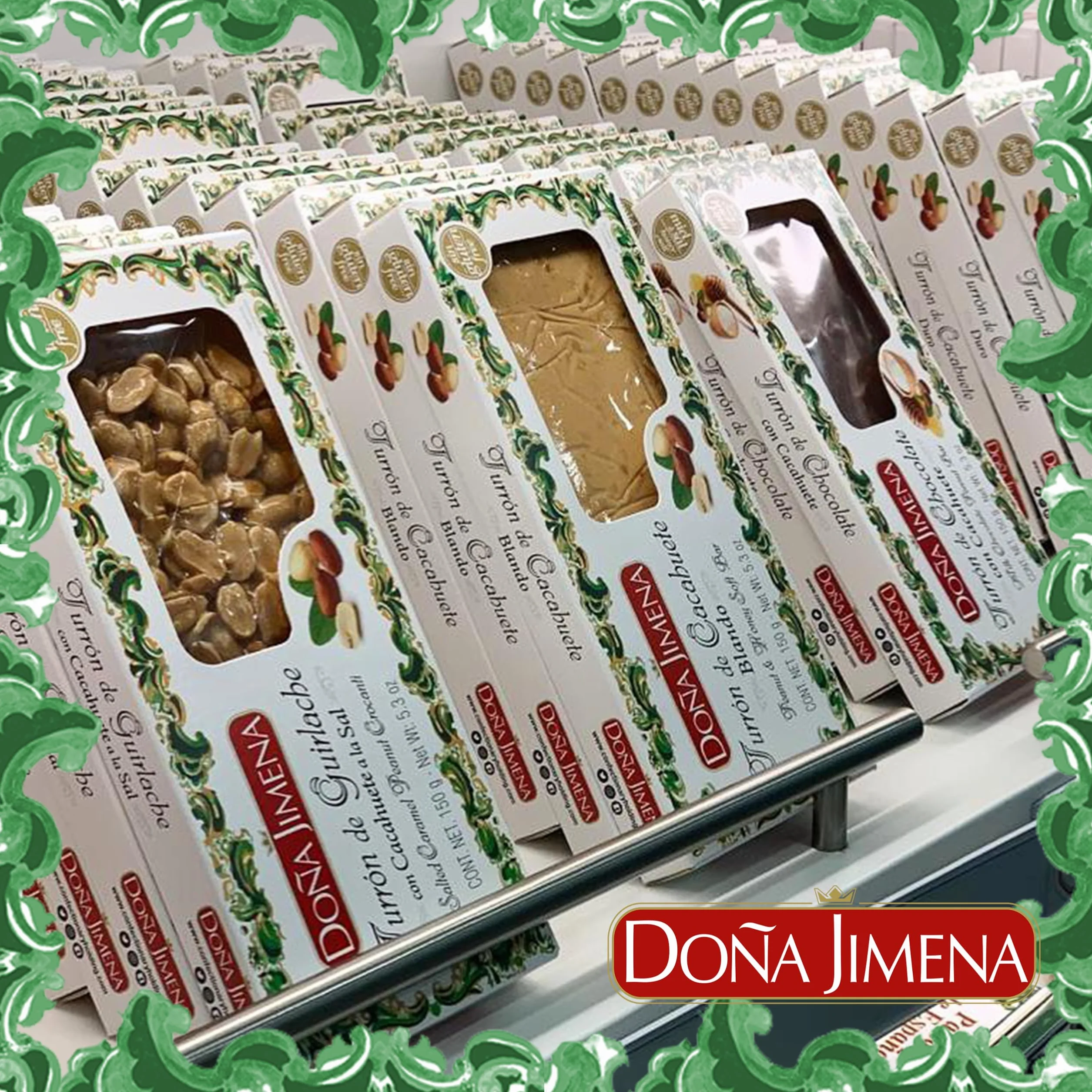 DOÑA JIMENA Turrón Guirlache de Cacahuete 150g Miel y Sal Sin Glúten