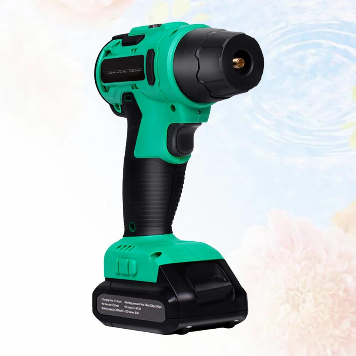 PRETYZOOM Bomba De Aire Inalámbrica para Inflar En El Coche Portátil Inalámbrica Color Verde