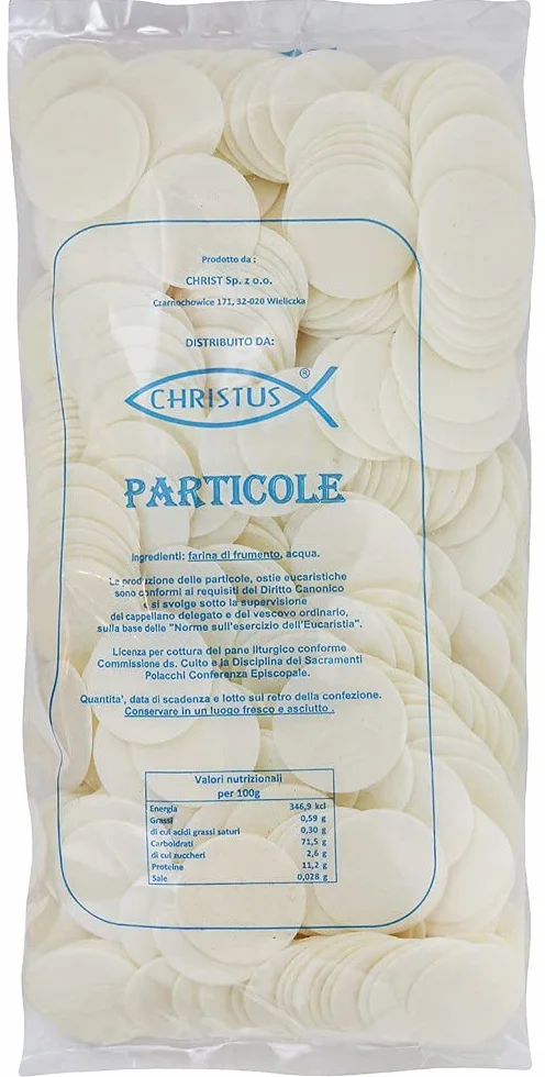 Christus Hostias de Comunión Ø 38 mm Pack 500 Blancas Litúrgico Alimentario Sin Aditivos Veganas