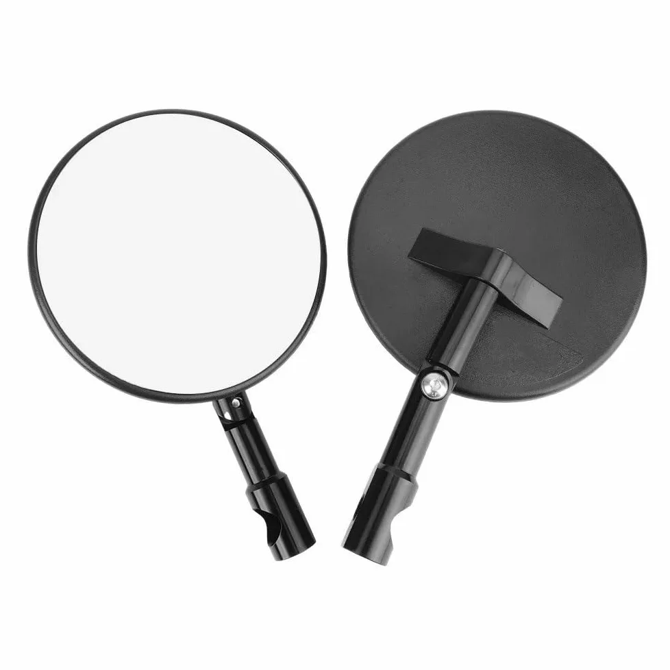 Espejo Retrovisor Redondo Universal Para Motocicleta, Ajustable 360° Para Manillar De Motocicleta Scooter Bicicleta Accesorios Espejos Moto Laterales Rotación
