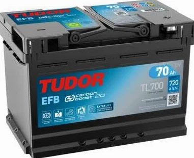 TUDOR Batería 70, Ah 760, A/EN TL700 L 278mm B 175mm H 190mm Compatible con VW Polo V Hatchback 6R1, 6C1 Golf VII Hatchback 5G1, BQ1, BE1, BE2 Passat B8 Variant 3G5, CB5 GOLF VI 5K1 T-Roc A11, D11
