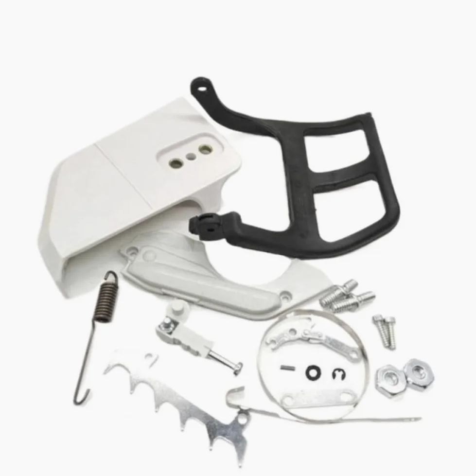 Kit de reparación de cubierta de embrague de palanca de manija de banda de freno de cadena Compatible con motosierra MS180 MS170 018 017 MS 180 170