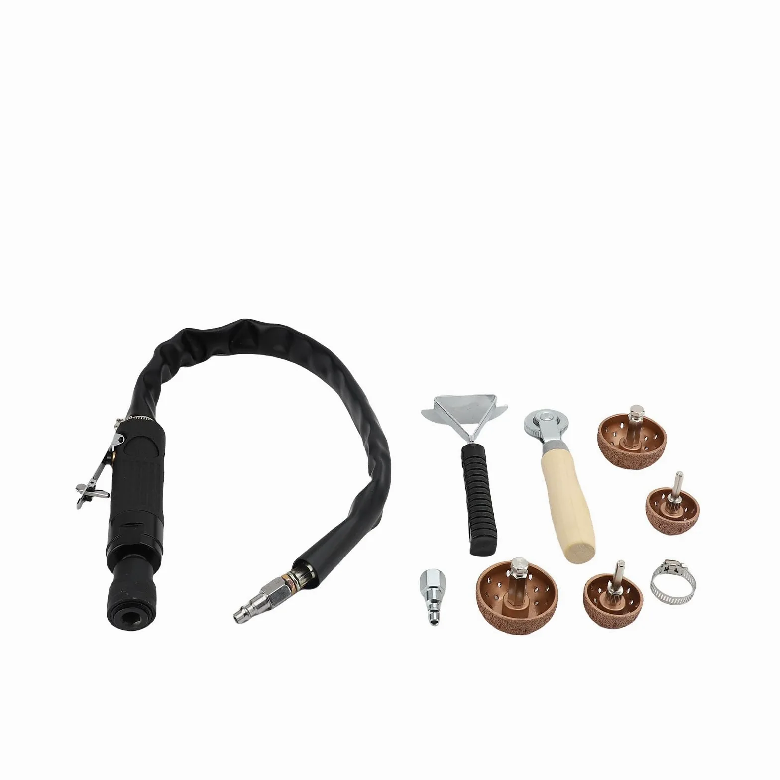 Herramienta de reparación de neumáticos de aire, 2500 rpm, amortiguador de neumáticos de baja velocidad con rodillo raspador, rueda de pulido de acero de tungsteno para molienda de neumáticos de coche