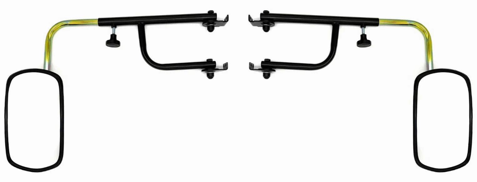 Juego de 2 espejos retrovisores para tractor (255 x 150 mm, diámetro de 14-23 mm, con brazo de espejo)