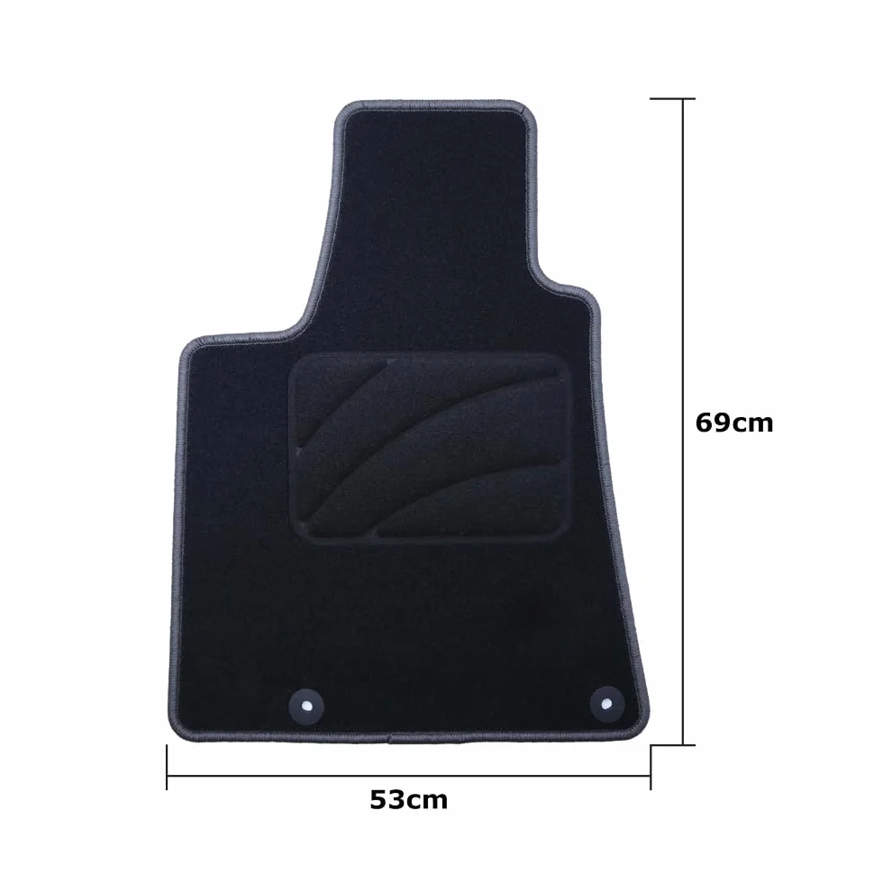 Alfombra A Medida Maserati Levante 5Pz Ribete Gris Oscuro