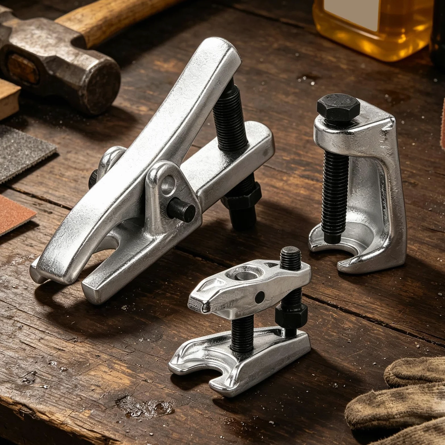 Herramienta para Rótulas Kit 3 Piezas Automoción Trabajo Pesado | Separador Rótulas y Extractor Terminales Dirección para reparación y cambio en garaje y