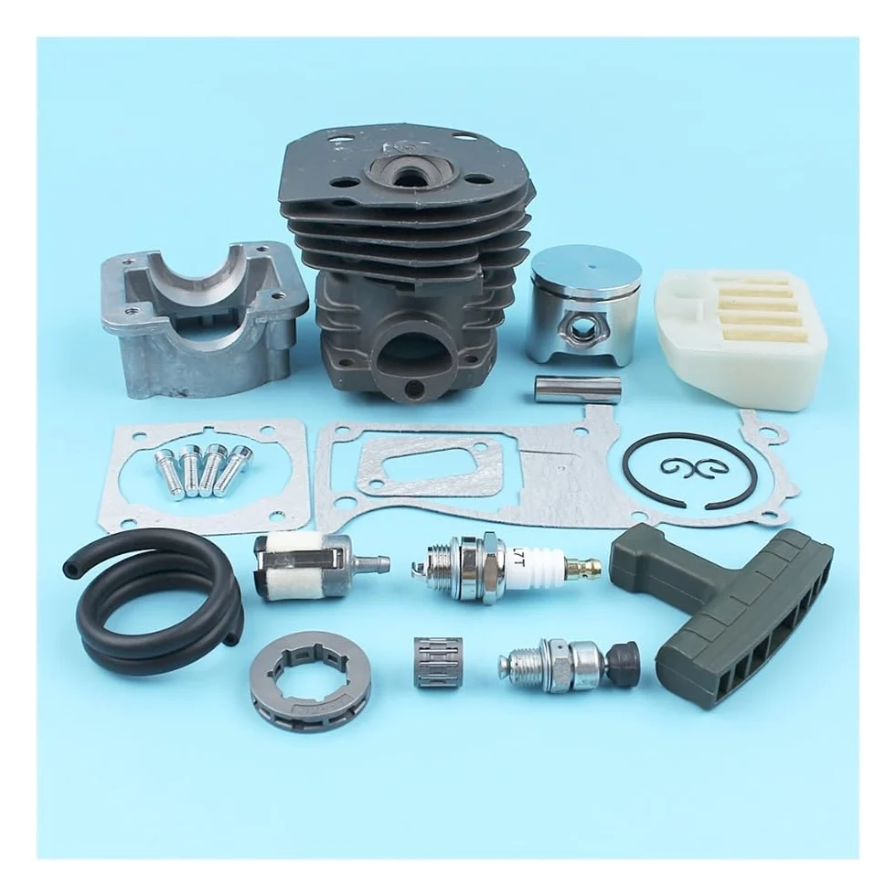 Kit de Juntas de cárter de Motor de pistón de Cilindro de 44 mm, Apto for Motosierra CS 2141, 2145, 2149, 2150 y 2152. Más Piezas de reparación.