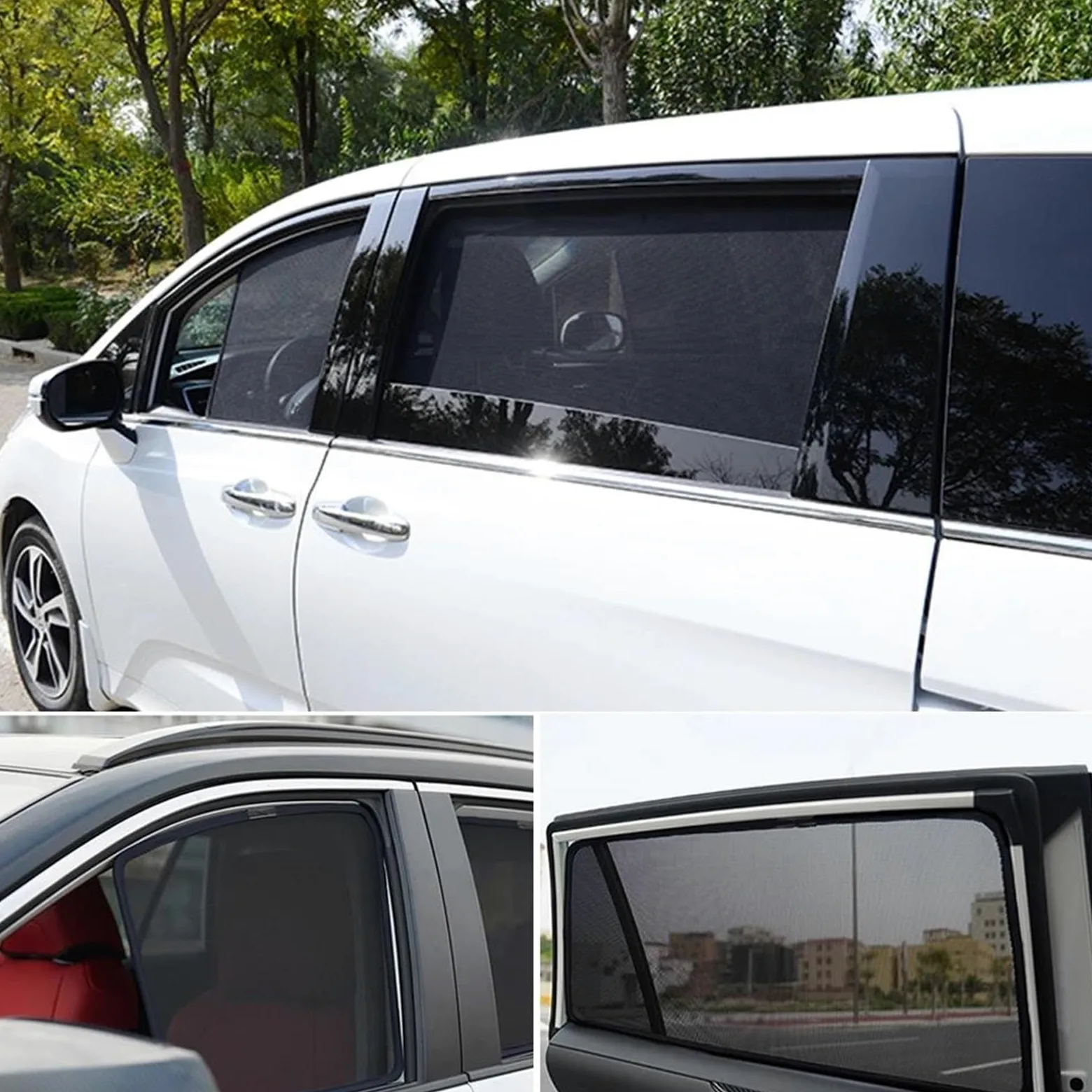 Parasol Coche para Hyundai para Grand para Santafe XL 2013-2020 Coche magnético Parasol Parabrisas Delantero Ventana Lateral Trasera Visor(R Windshield)