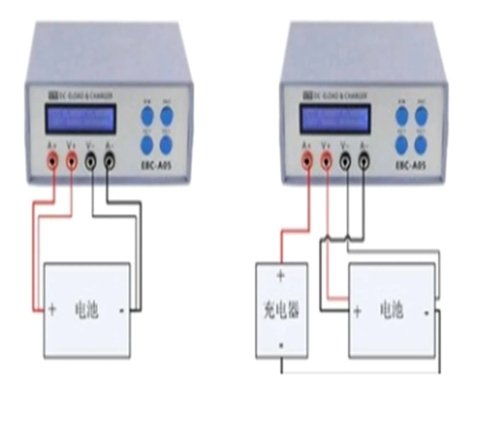 Comprobador de Baterias, EBC-A05 + Capacidad de la batería Rendimiento de potencia Cargador de prueba de carga electrónica for computadora de batería móvil Salida de 5V