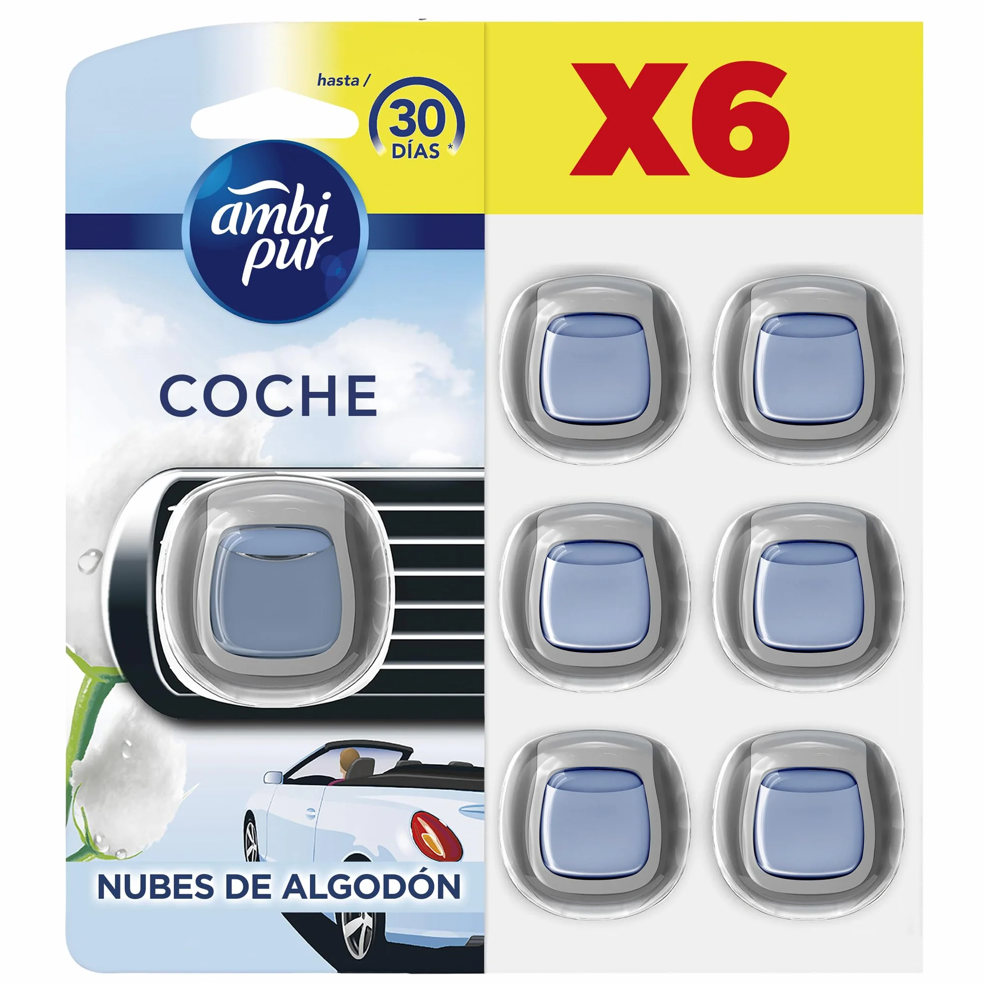 Ambi Pur Nubes De Algodón Difusor Y Fragancia Para Ambientador Eléctrico 6 Unidades
