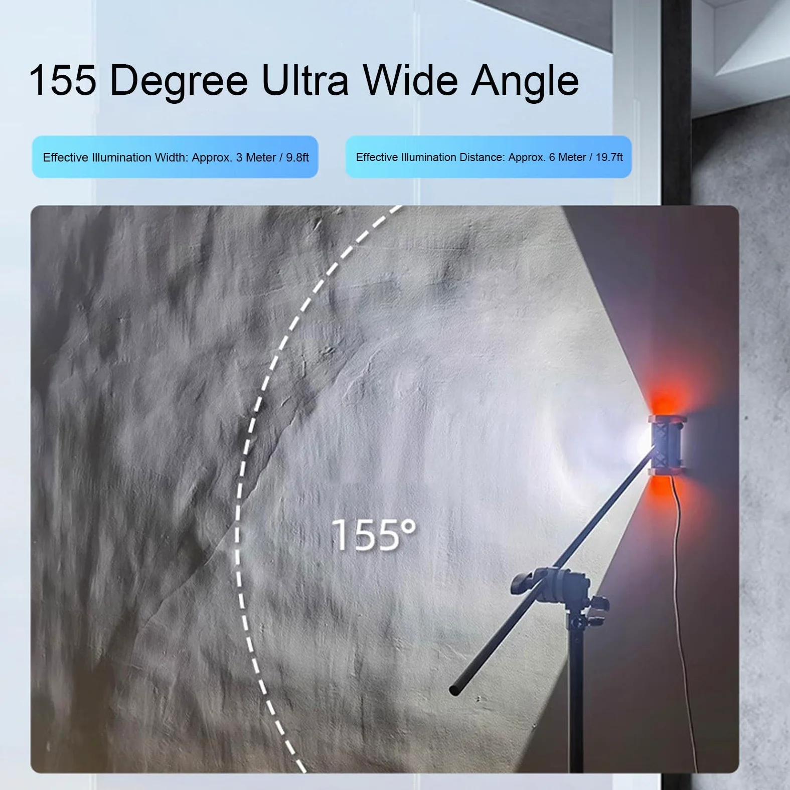 Srliya Luz LED de Inspección de Pared, Lámpara de Desarrollo de Pintor para Pintura de Paneles de Yeso, Aceptación de Pulido, Color Naranja (Enchufe europeo 100-240 V)