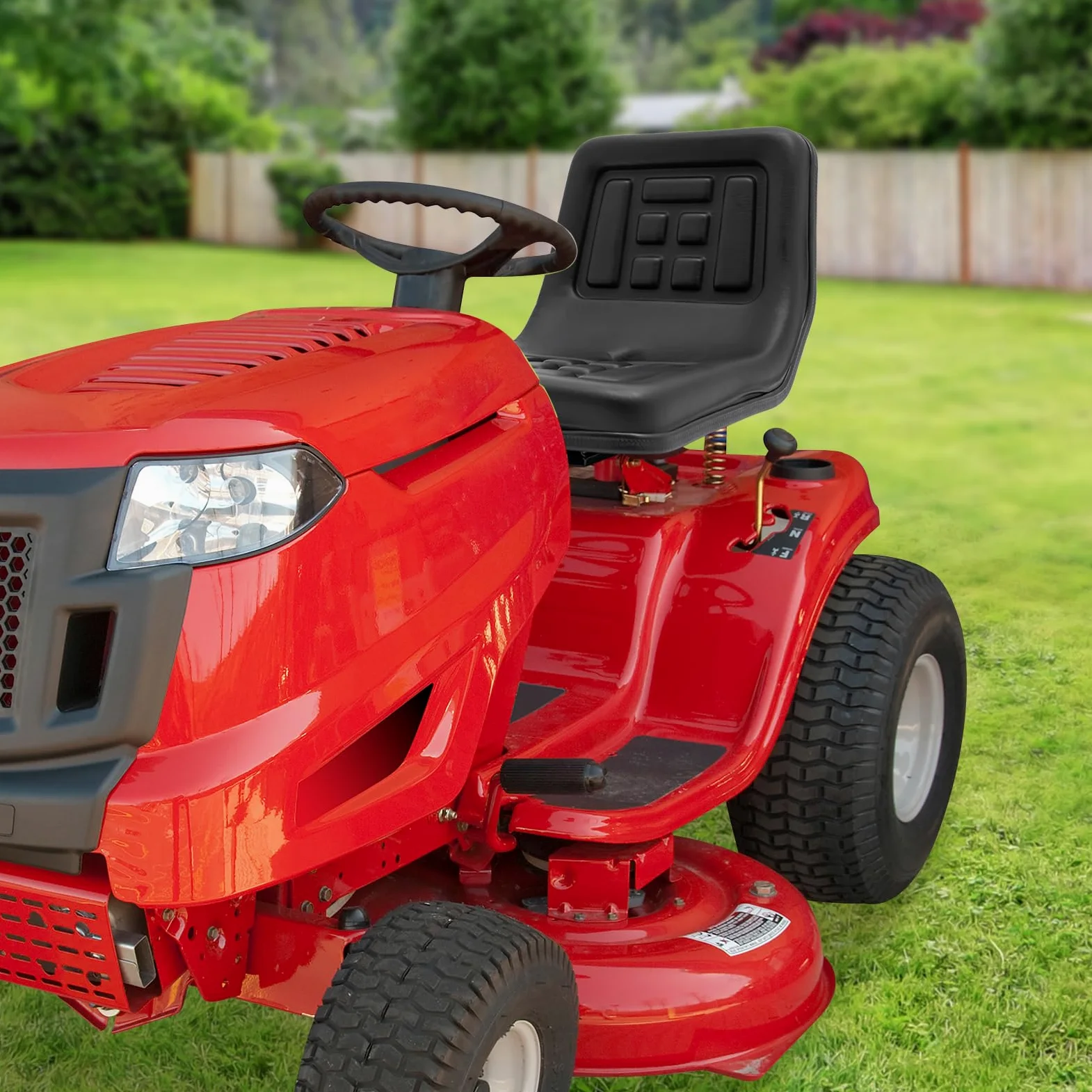 Universal Asiento Tractor Pequeño, Asiento Agrícola Compacto | PVC, espuma de alta densidad, ajuste de 15 cm, 100 kg, agujeros pretaladrados, universal, para tractor y microtractor