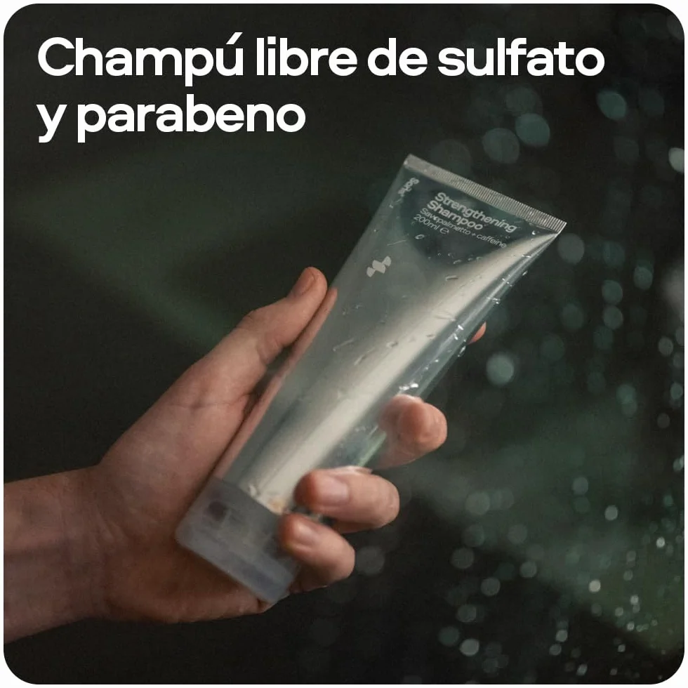 Sons Champú Crecimiento Cabello Hombres 200ml Bloqueador DHT Fórmula Engrosante Saw Palmetto Aceite Argán Cafeína Romero