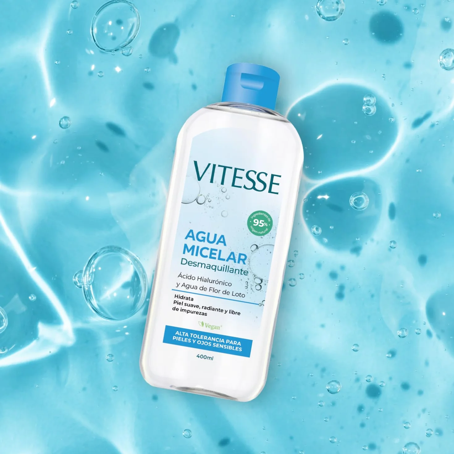 Vitesse Agua Micelar Desmaquillante con Ácido Hialurónico 400 ml