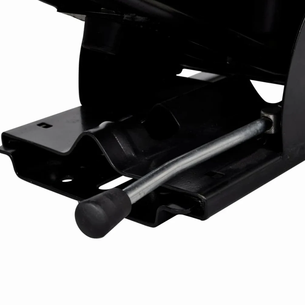 Asiento para tractor con suspensión negra, marco de acero, 53 x 60 x 50 cm, ajuste longitudinal de 150 mm, ajuste de peso 50-130 kg, asiento cómodo para tractor cortacésped, tractor de jardín