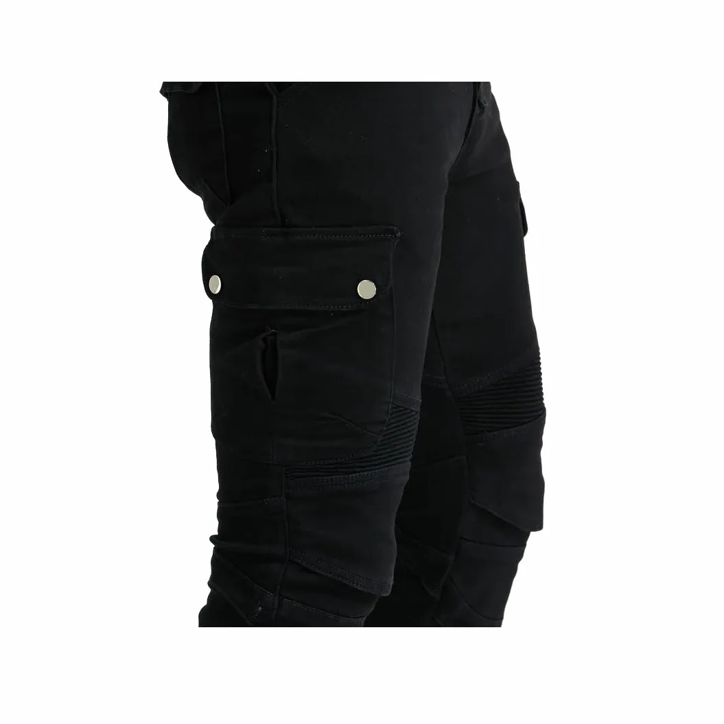 Hombre Moto Jeans Motocicleta Pantalones con Forro Protector de Aramida