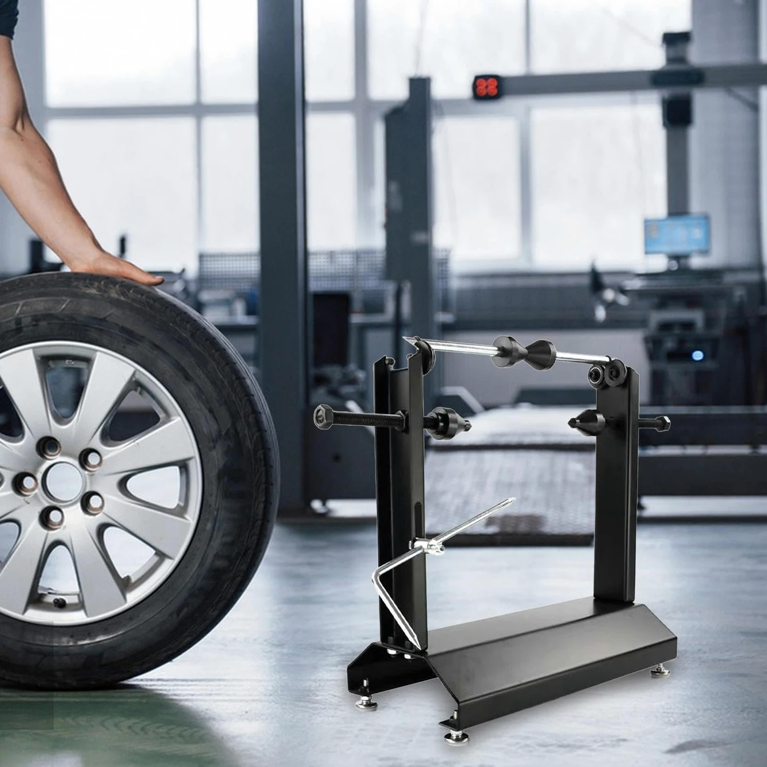 Balanceador de neumáticos para motocicletas, soporte de tránselo de rueda | Herramienta de equilibrio, dispositivo de cambiador de neumáticos del motor, he