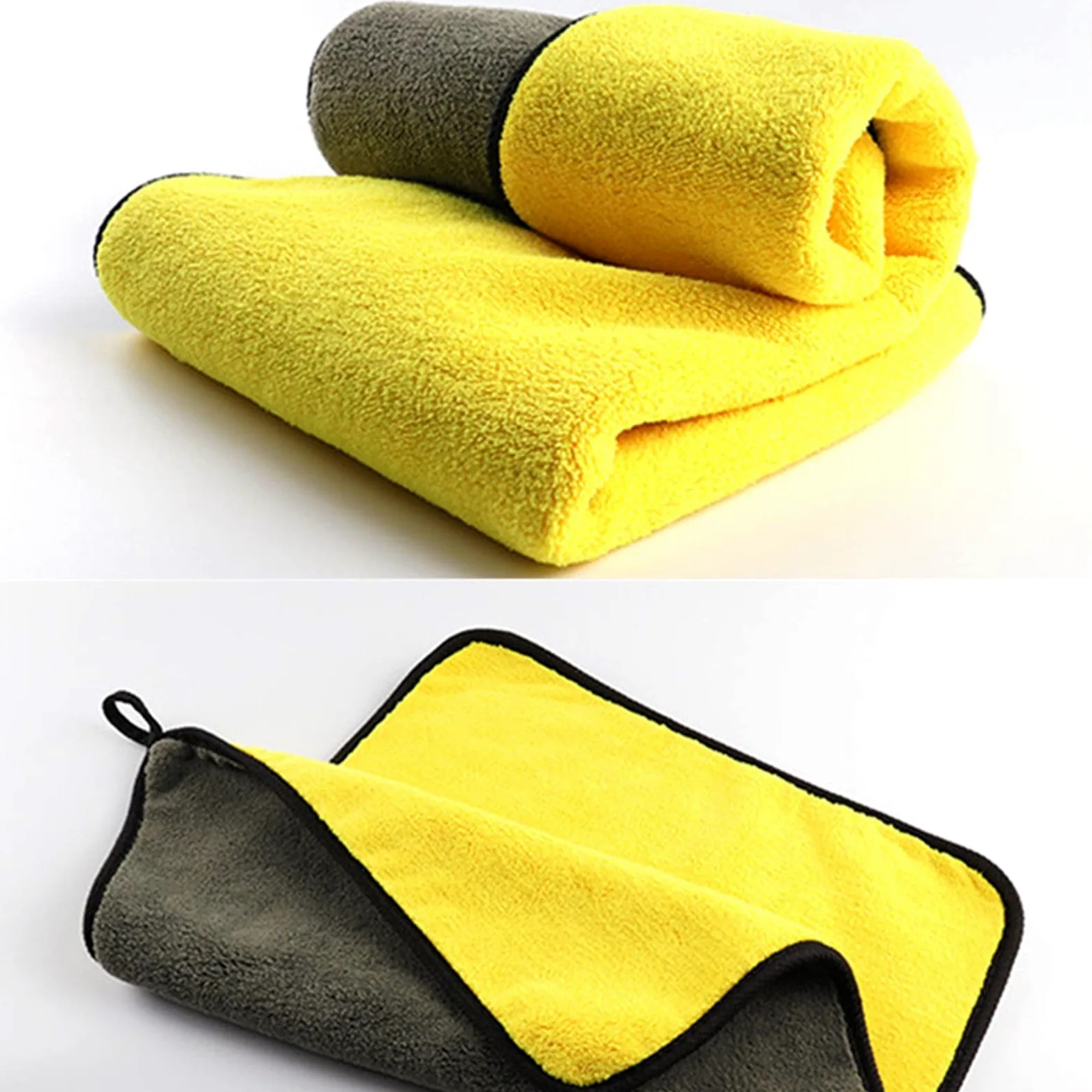 5/10X Extra Suave 30x60CM Toalla de Microfibra para Lavado de Autos Paño de Secado para Limpieza de Autos Paño para el Cuidado del Auto Toalla de Lavado para Autos (Color : 1) (4)