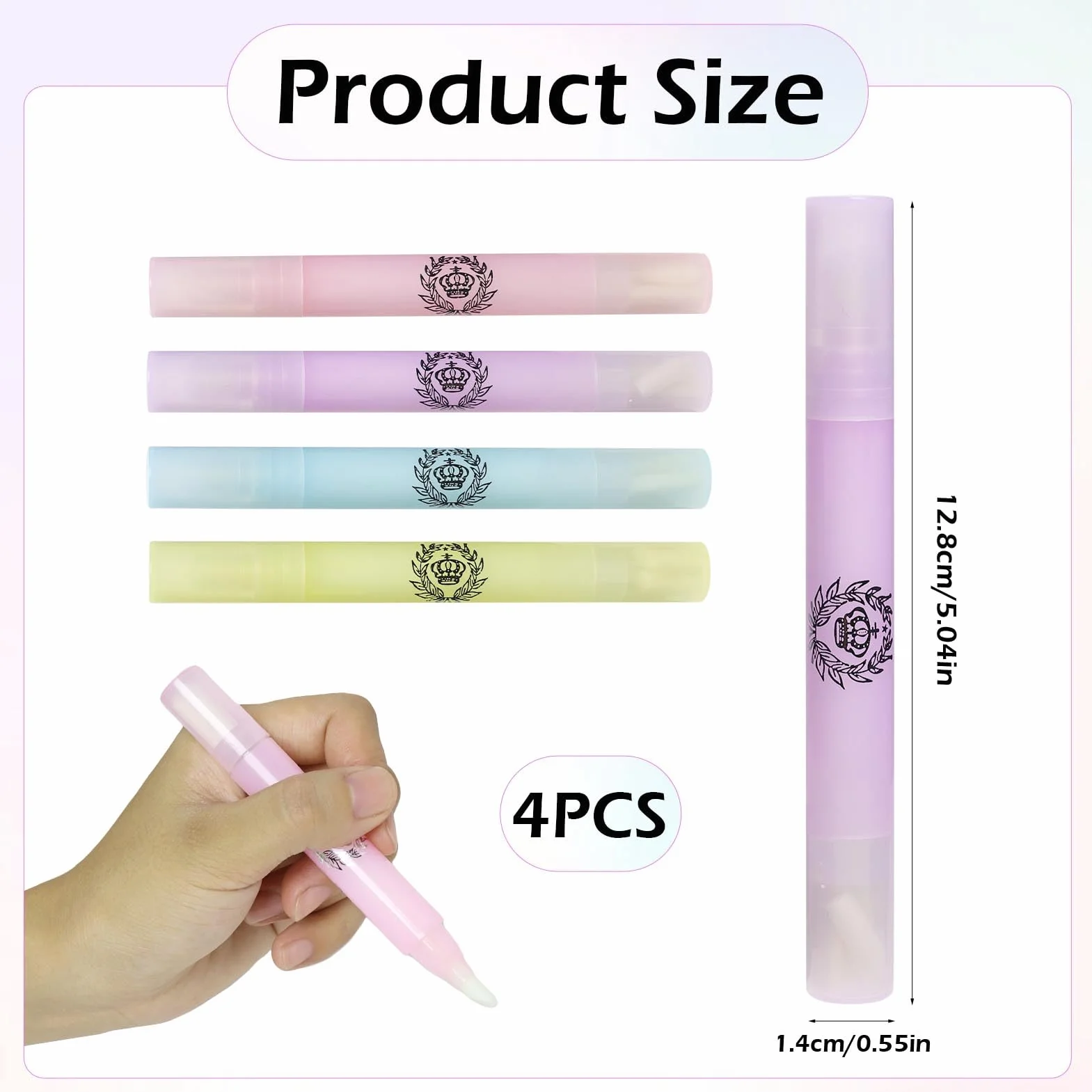 Nail de la Nueva Belleza Corrector de Esmalte de Uñas, Pluma de Manicura con 3 Puntas de Repuesto