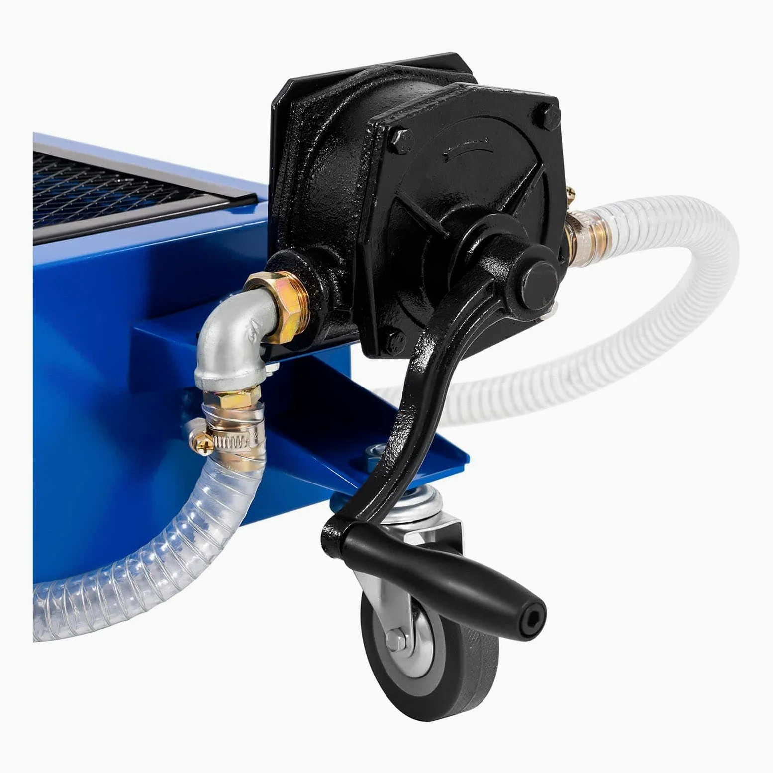 MSW Colector para Aceite Usado Bandeja de Drenaje MSW-WOT-68 (75 L, con Bomba de Mano, 20 l/min, Conexión: 1/2 Pulgada/Manguera: 2,2 m)