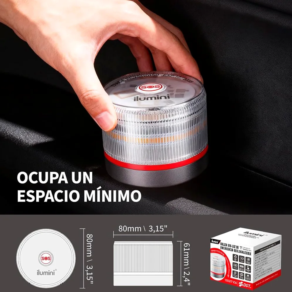 TD24H Luz de Emergencia V16 certificada por DGT con geolocalización 3.0