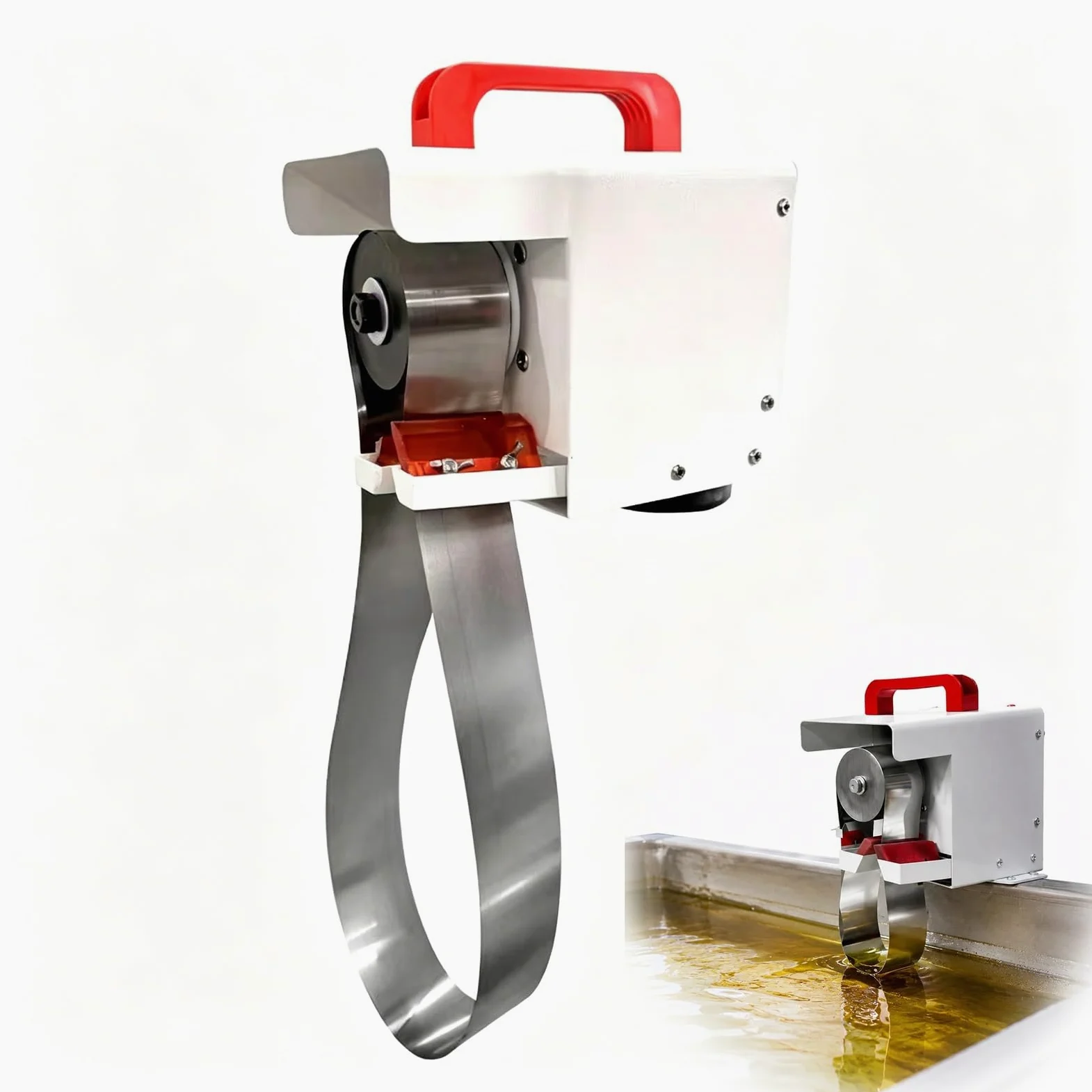 Skimmer De Aceite con Correa De Sumidero De Refrigerante Industrial, Máquina Separadora De Aceite Y Agua De Acero Inoxidable De 220 V para Equipos De Control Numérico, Sistemi Portátil