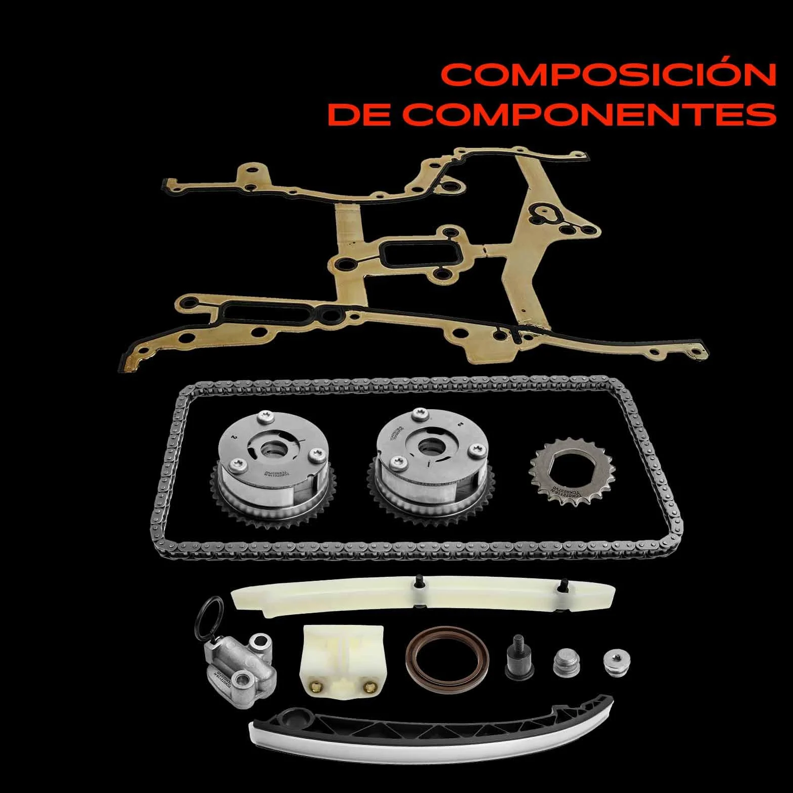 Frankberg Kit de cadena de distribución 55562234 | Compatible con: Corsa D S07, Aveo Hatchback T300, Corsa MK III (D) L_8, Astra MK VI (J) P10, Cascada W13, Astra J P10