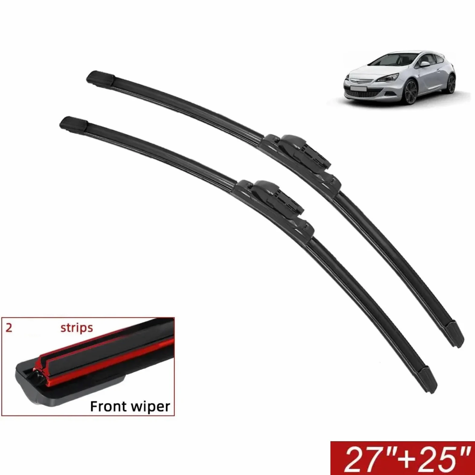 Escobilla coche Escobillas Limpiaparabrisas Dobles Para Opel Para Astra J GTC 2009 2010 2011 2012 2013 2014 2015 Delantero Y Trasero Accesorios | 4pcs